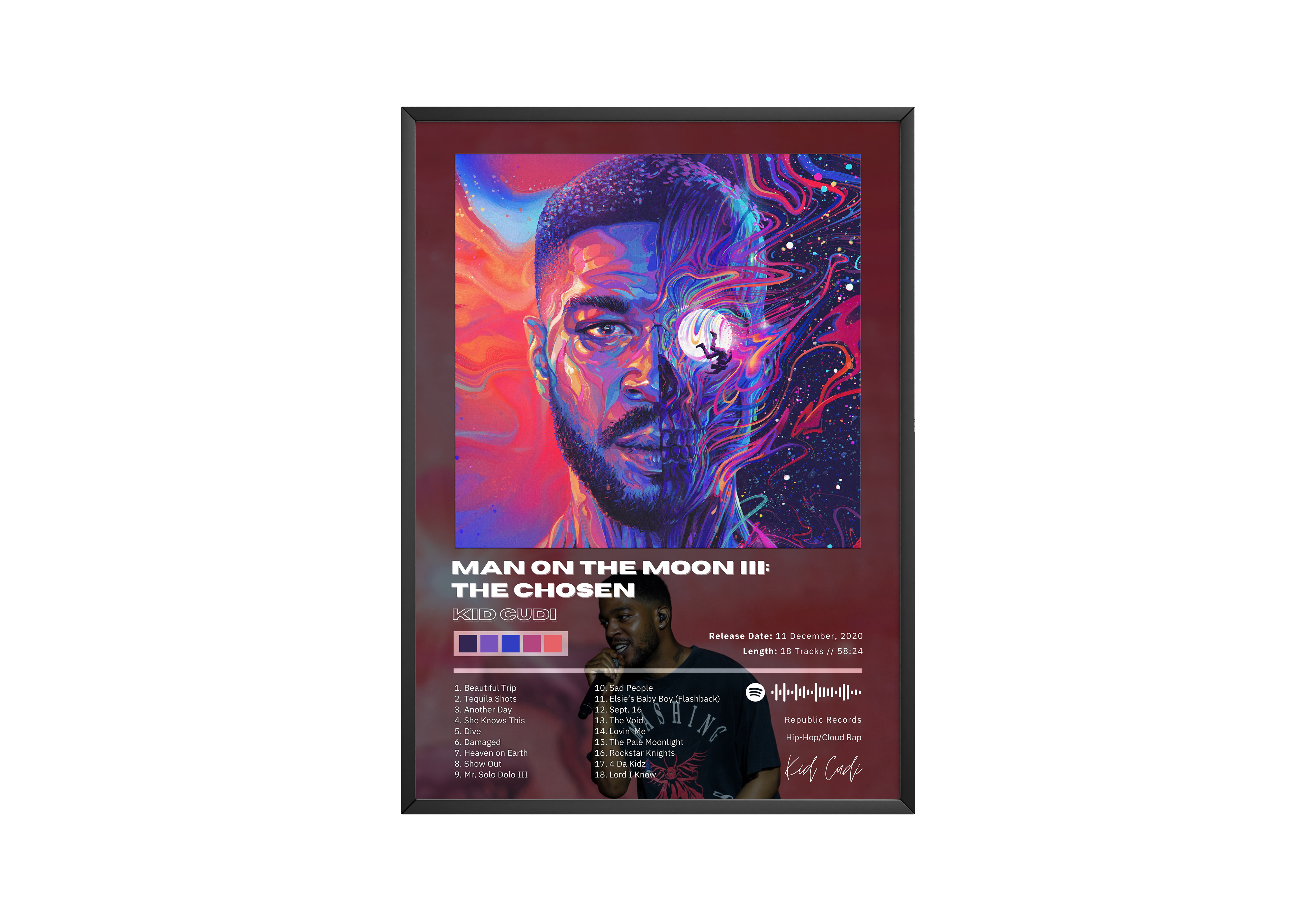 Kid Cudi 'Man On The Moon III' Album Poster | Hype Posters