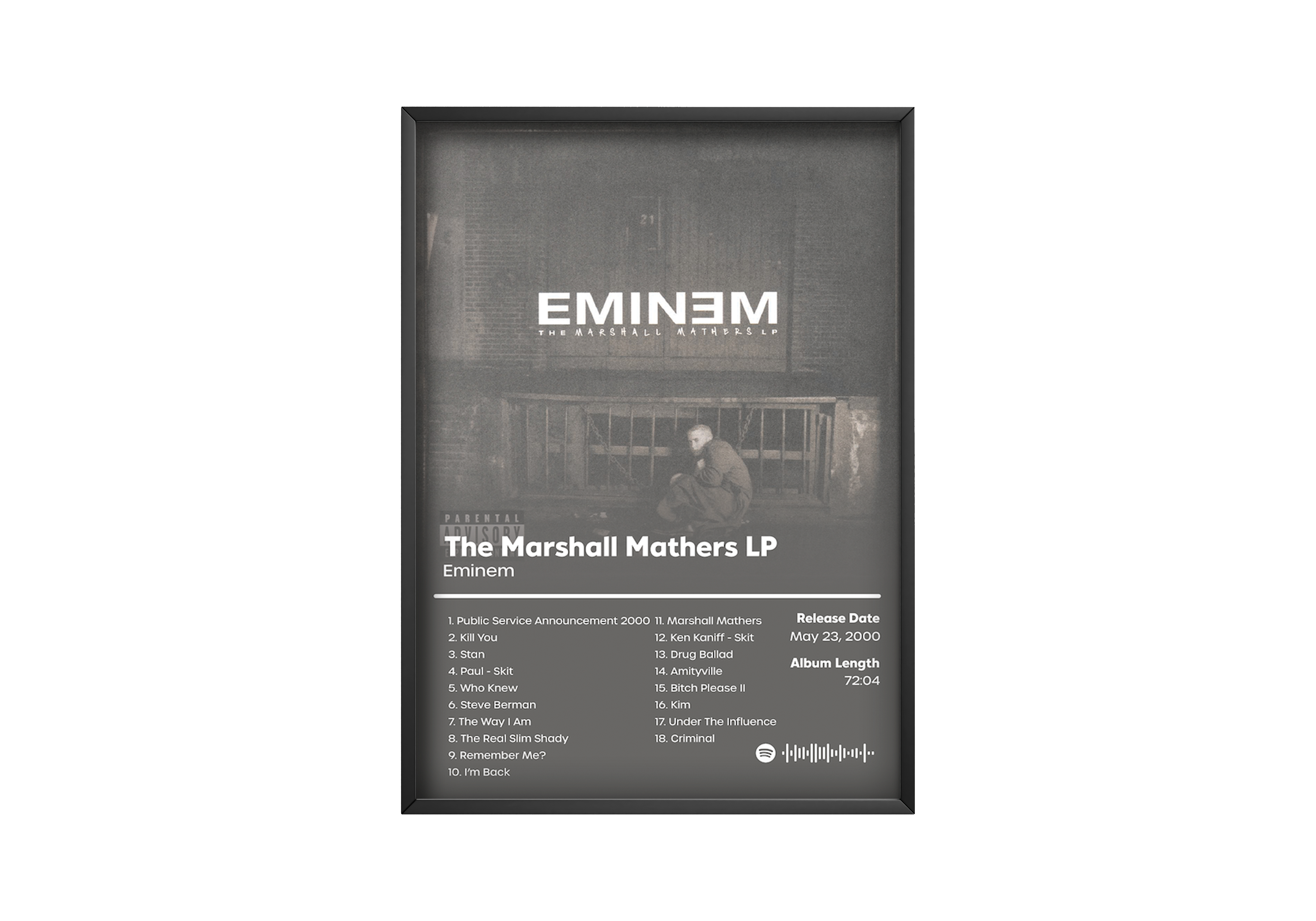 Eminem 'The Marshall Mathers LP' Album Poster | Hype Posters