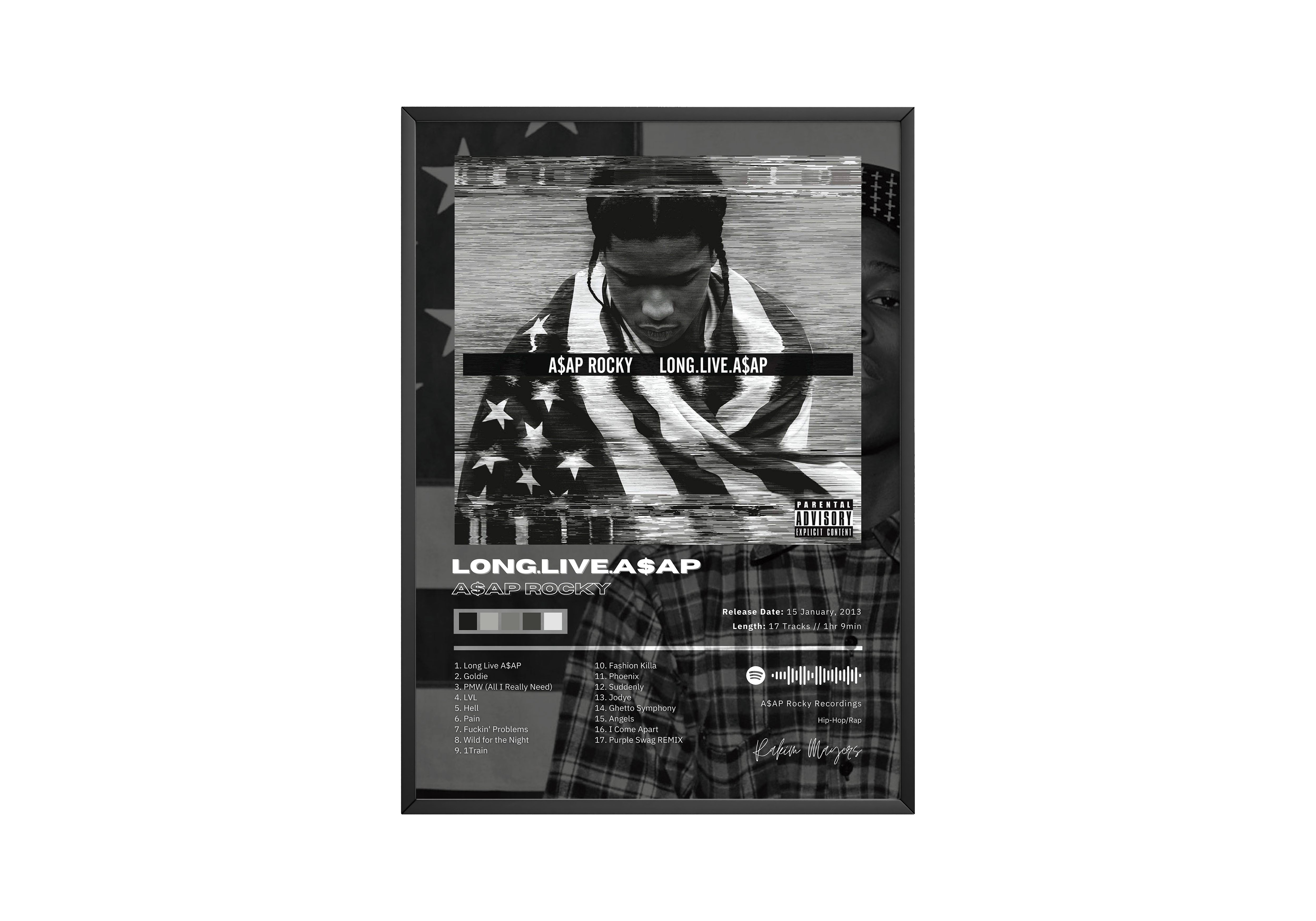 Asap Rocky 'Long Live A$ap' Album Poster | Hype Posters