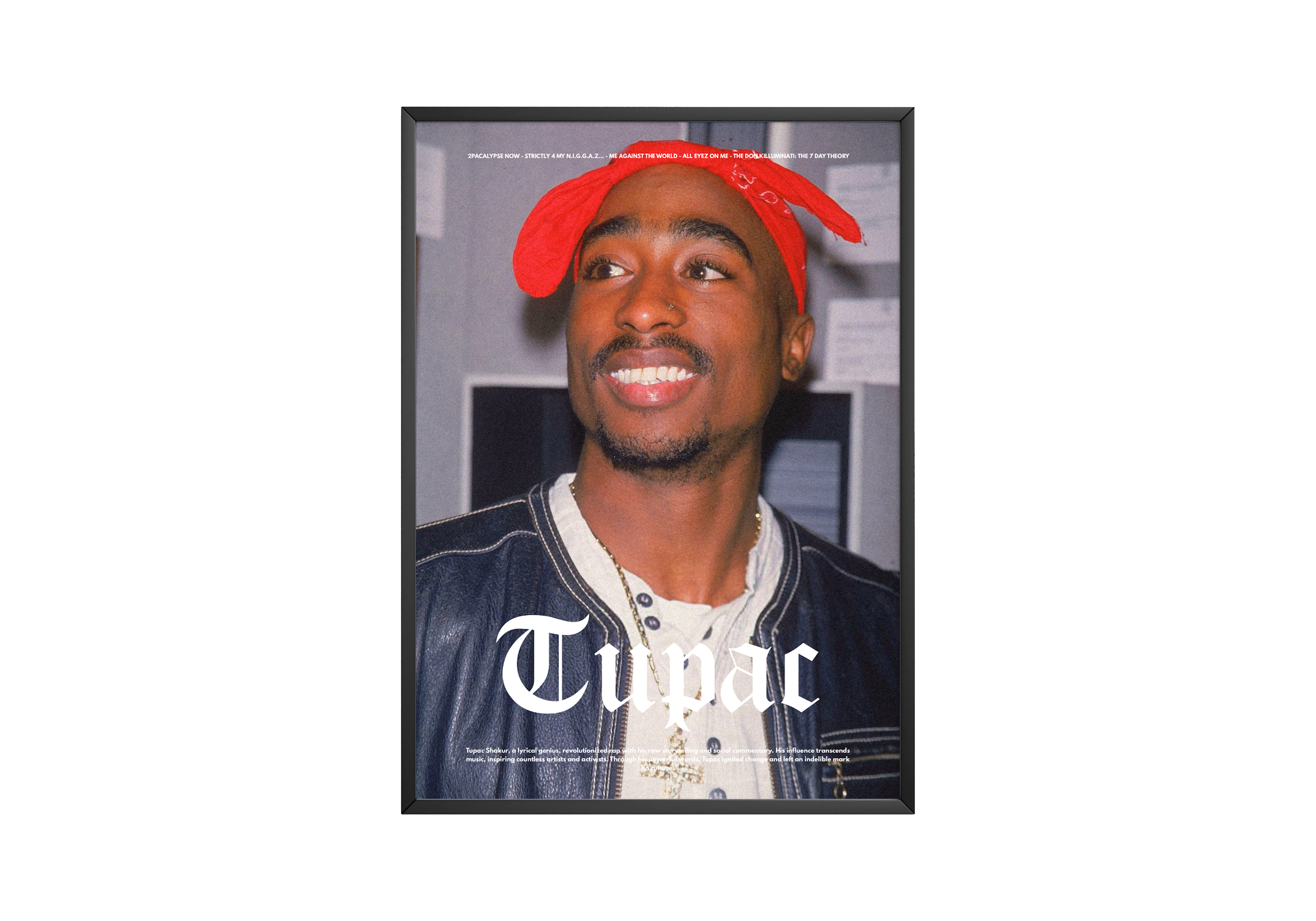 2PAC 'Classic Red' Poster | Hype Posters