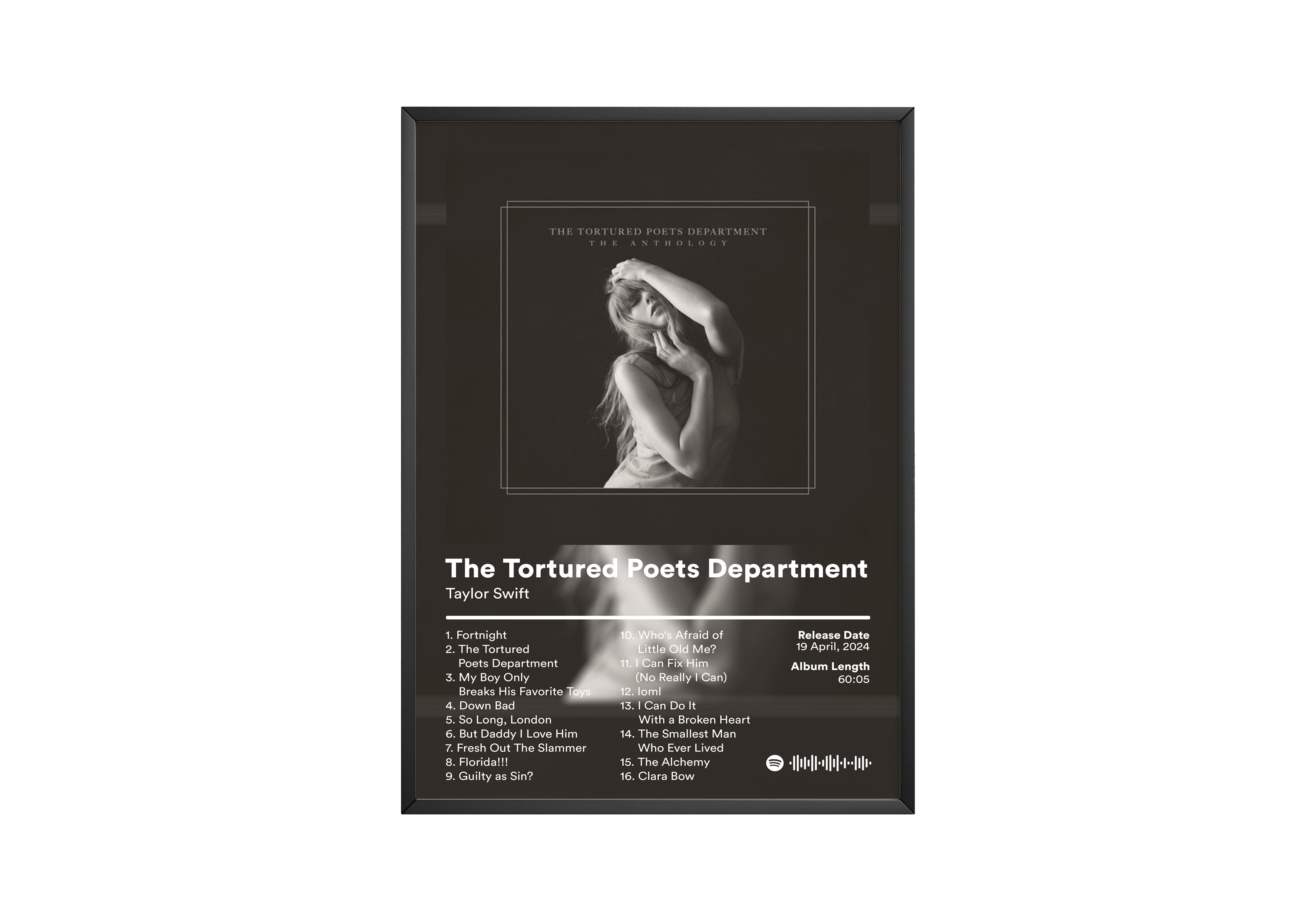 Taylor Swift 'The Tortured Poets Department' Album Poster | Hype Posters