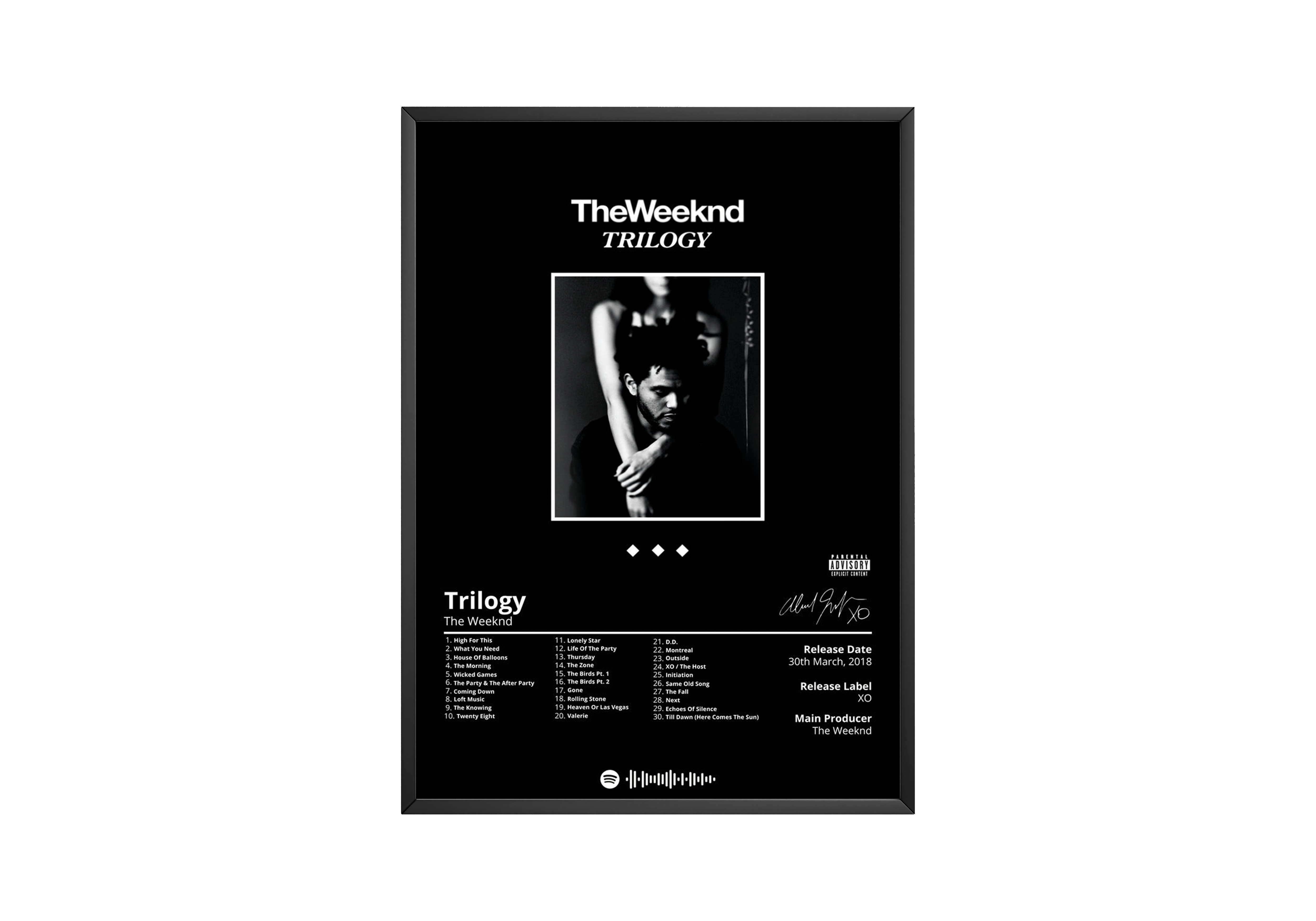 The Weeknd 'Trilogy' Album Poster | Hype Posters