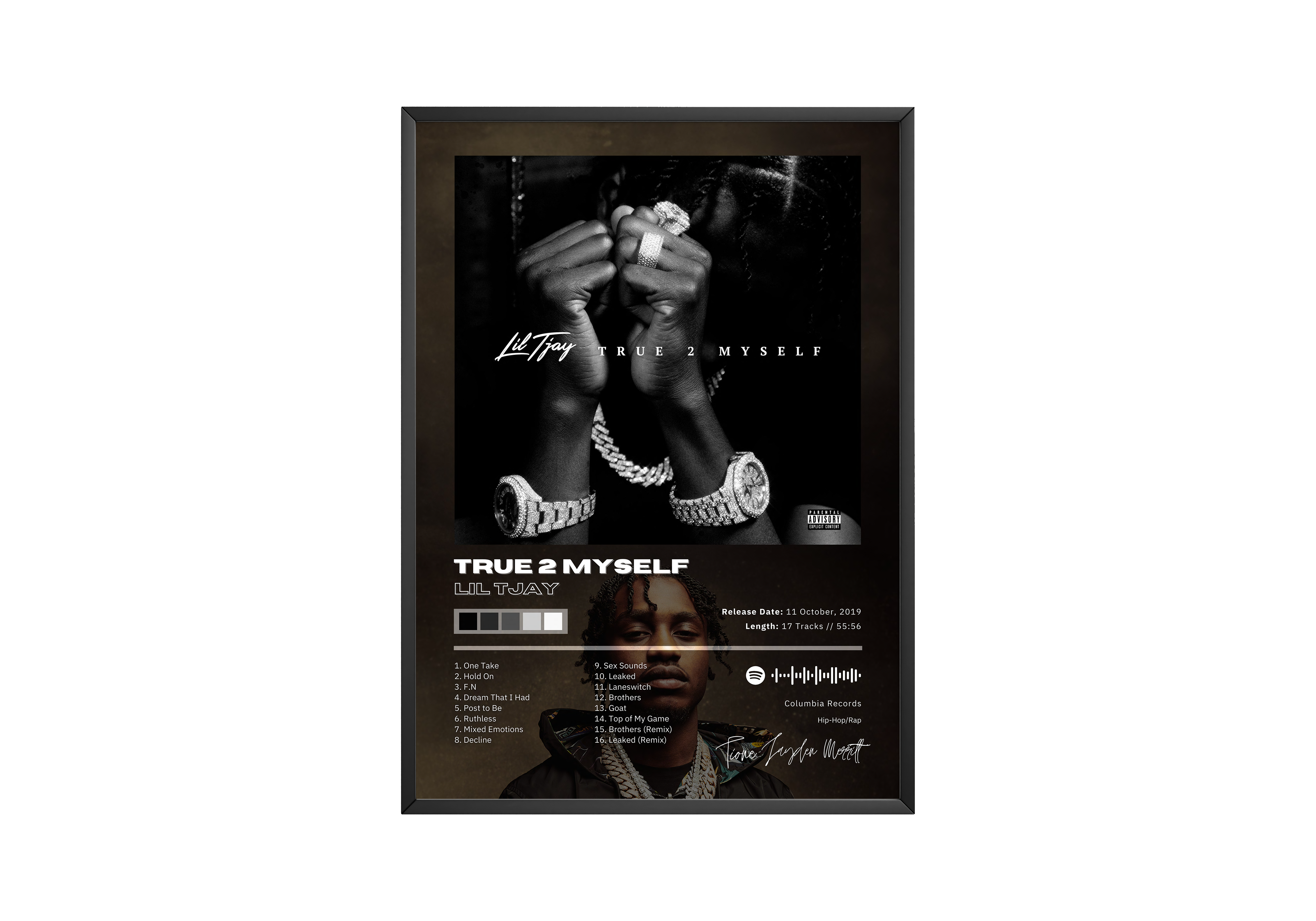 Lil Tjay 'True 2 Myself' Album Poster | Hype Posters