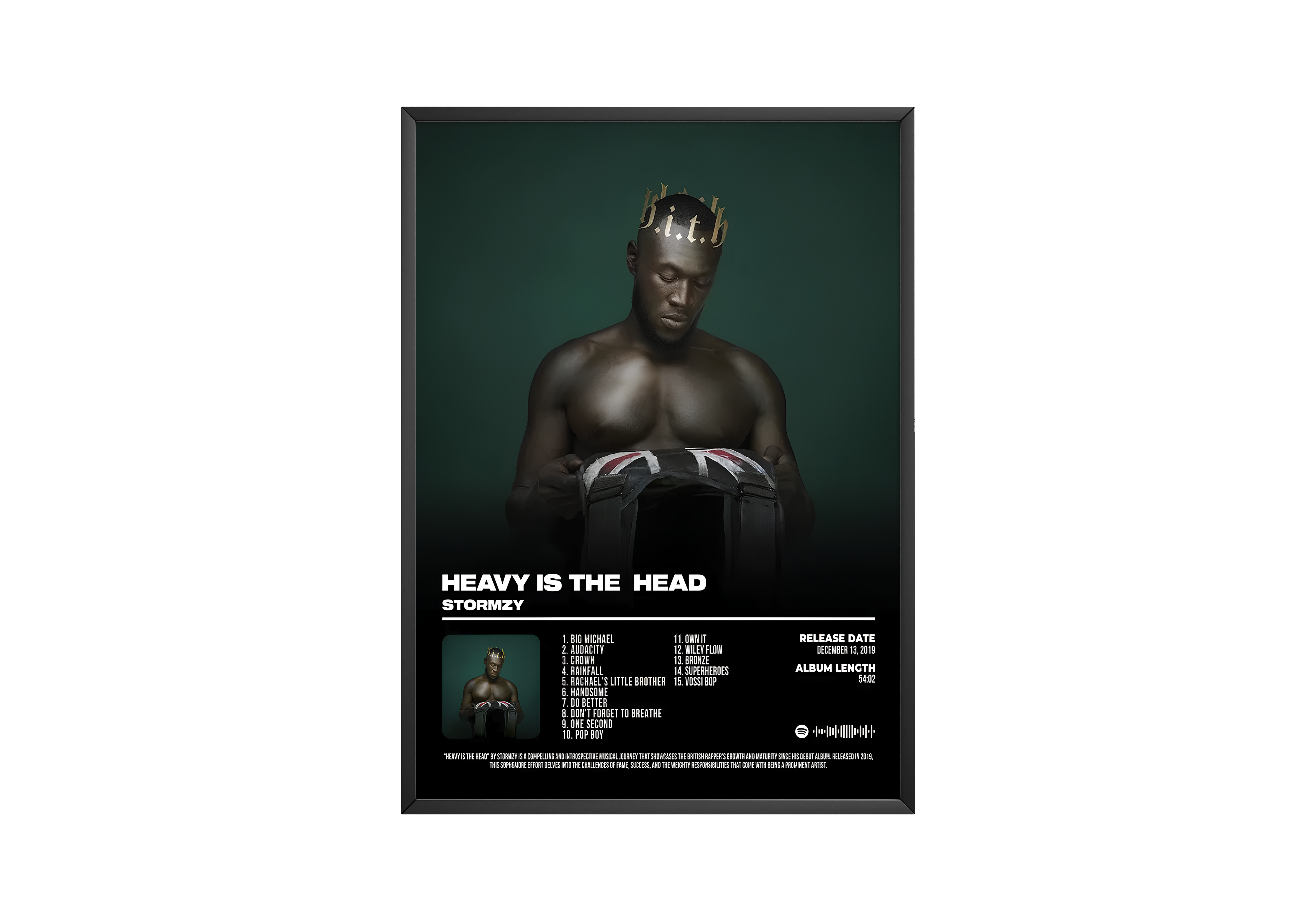 Stormzy 'Heavy Is The Head' Album Poster | Hype Posters