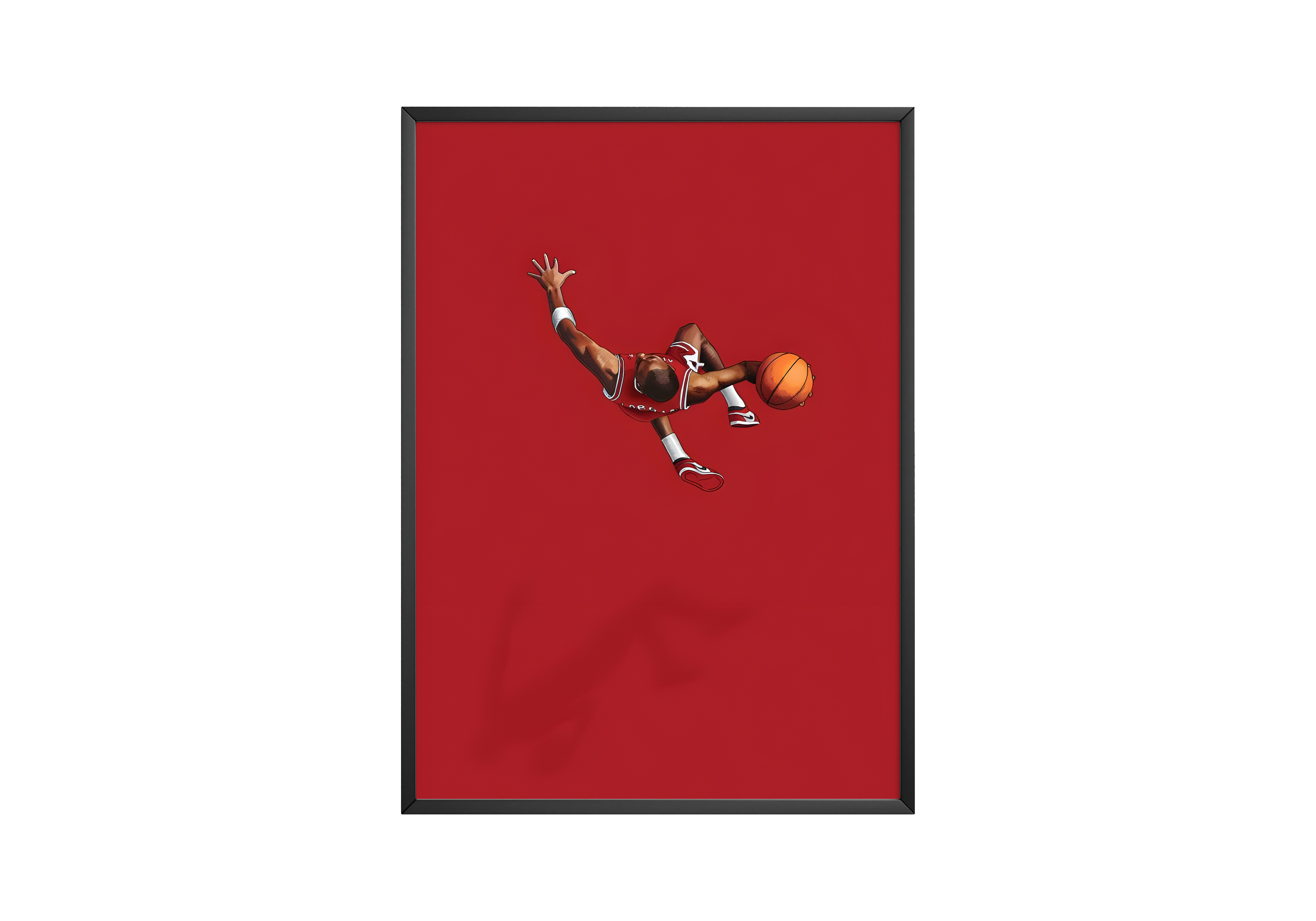 Michael Jordan Red Minimalist Poster | Hype Posters
