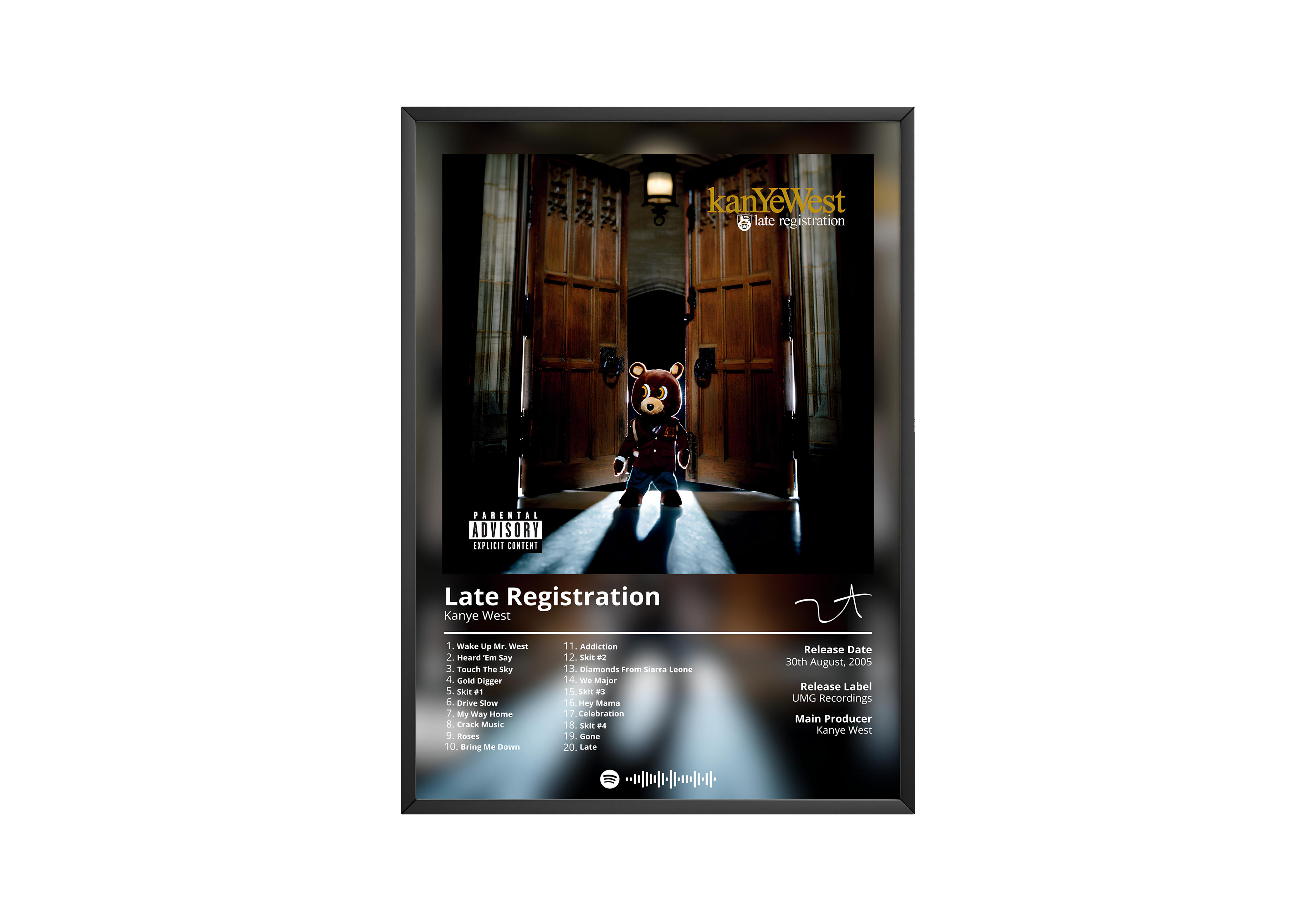 Kanye West 'Late Registration' Album Poster | Hype Posters
