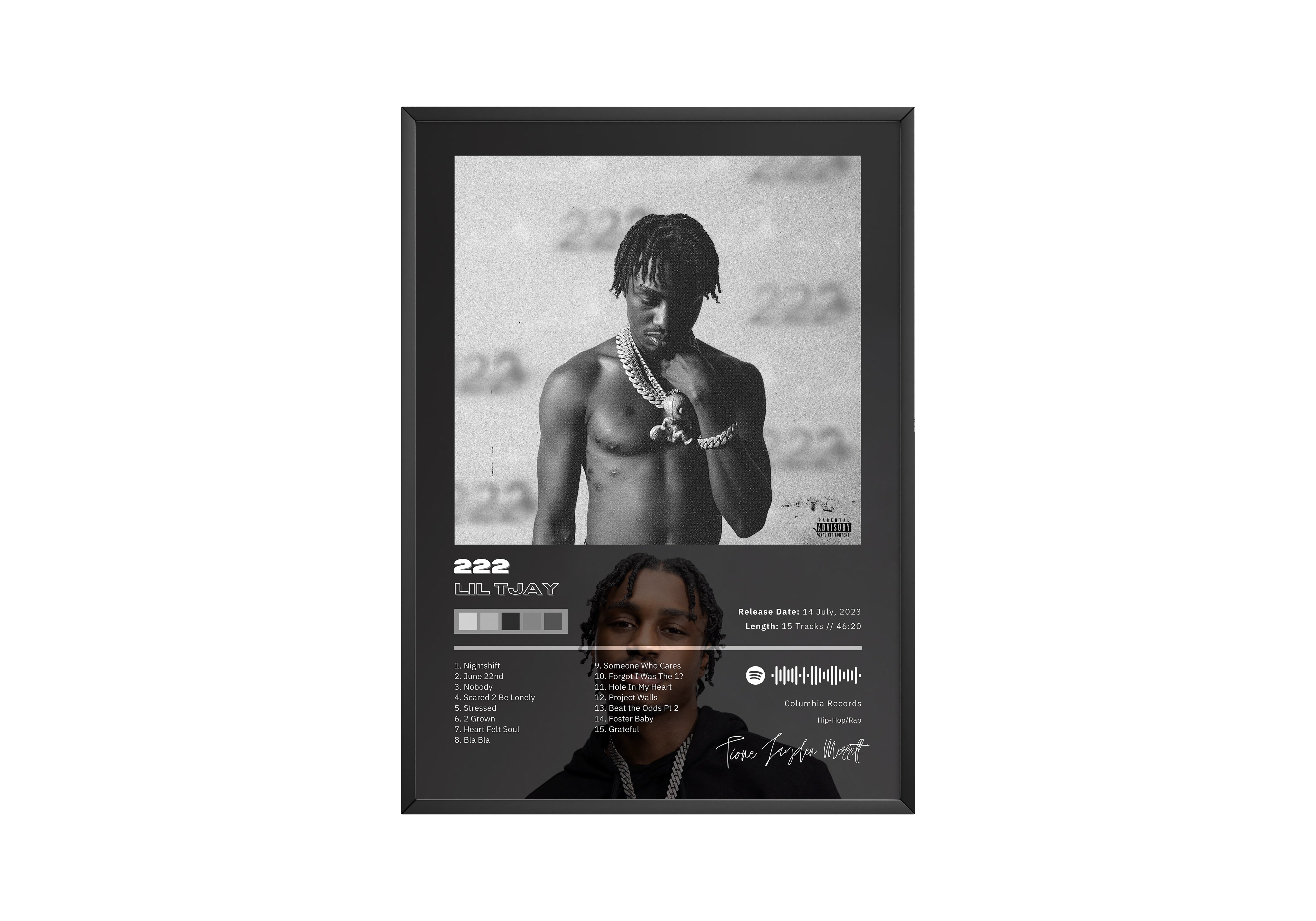 Lil Tjay '222' Album Poster | Hype Posters