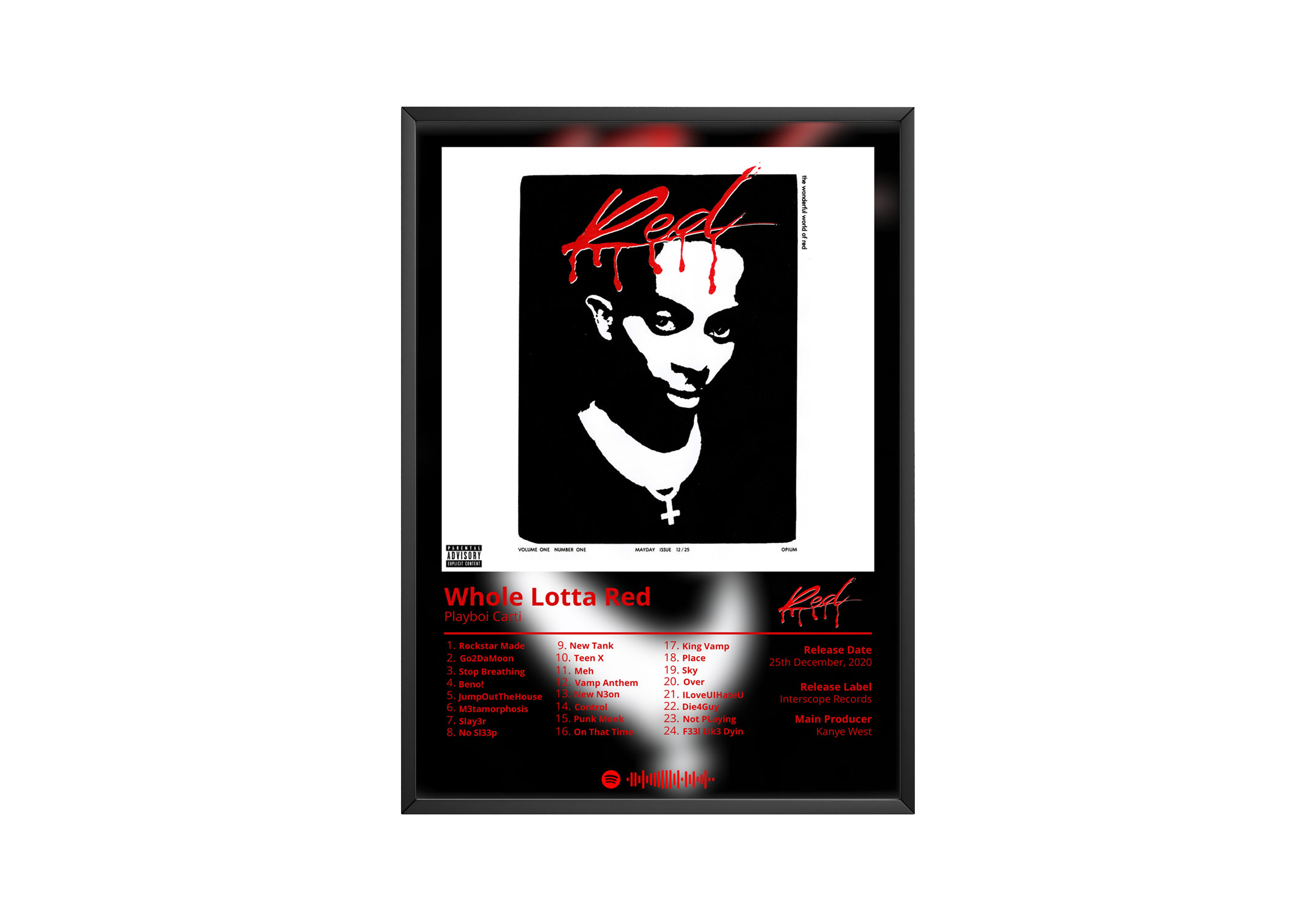 Playboi Carti - "Whole Lotta Red" Album Poster | Hype Posters