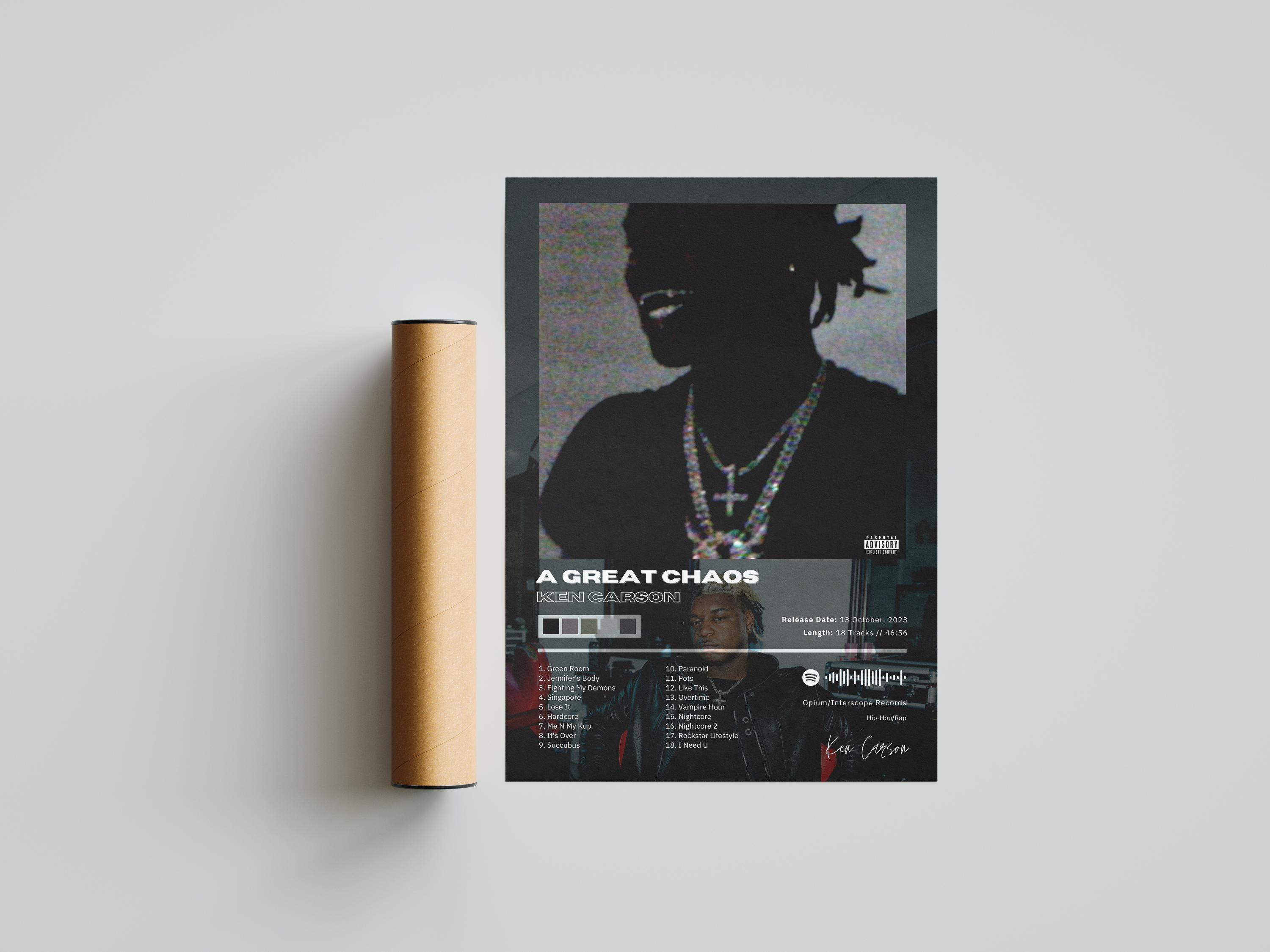 Ken Carson 'A Great Chaos' Album Poster | Hype Posters