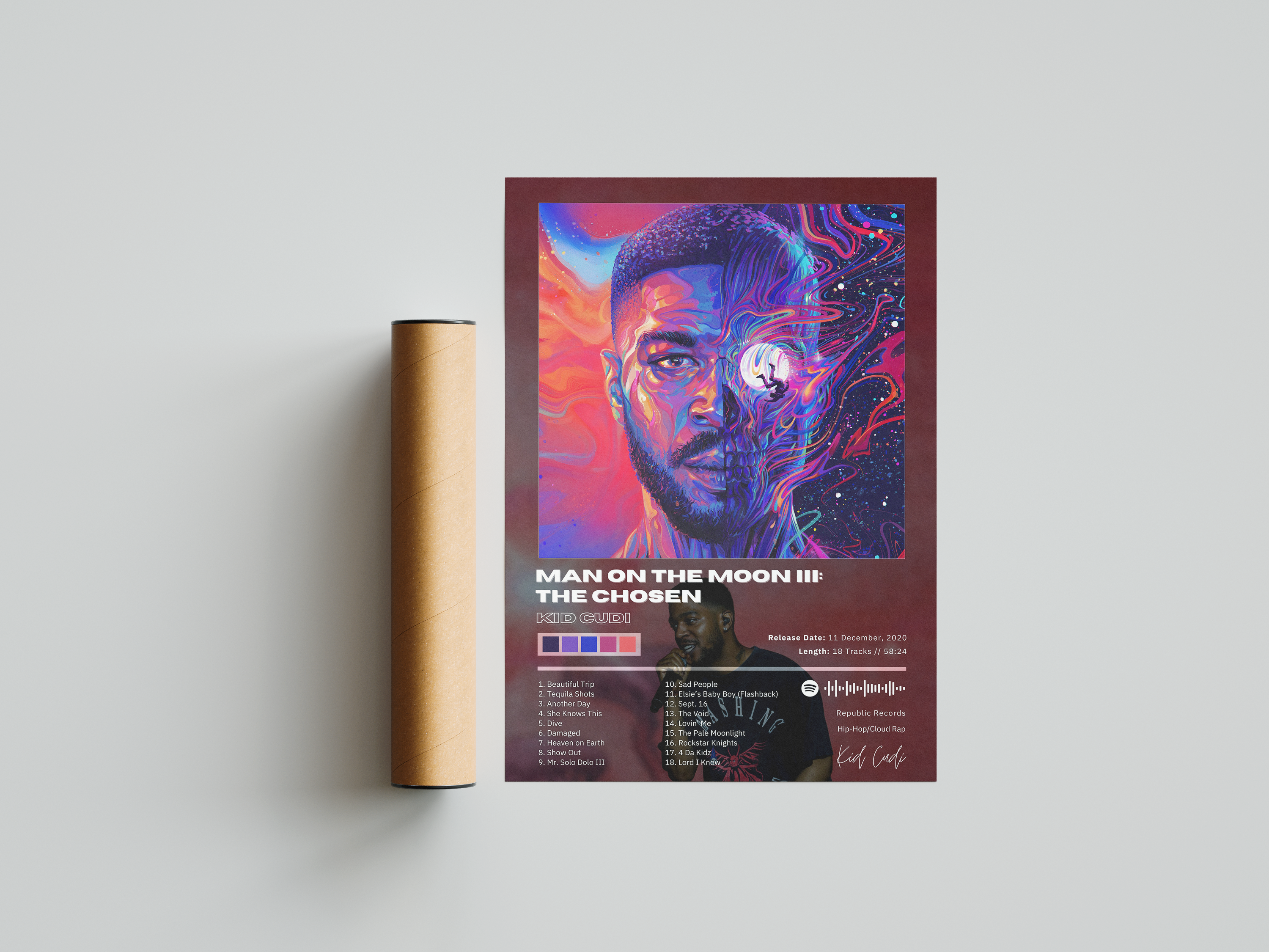 Kid Cudi 'Man On The Moon III' Album Poster | Hype Posters
