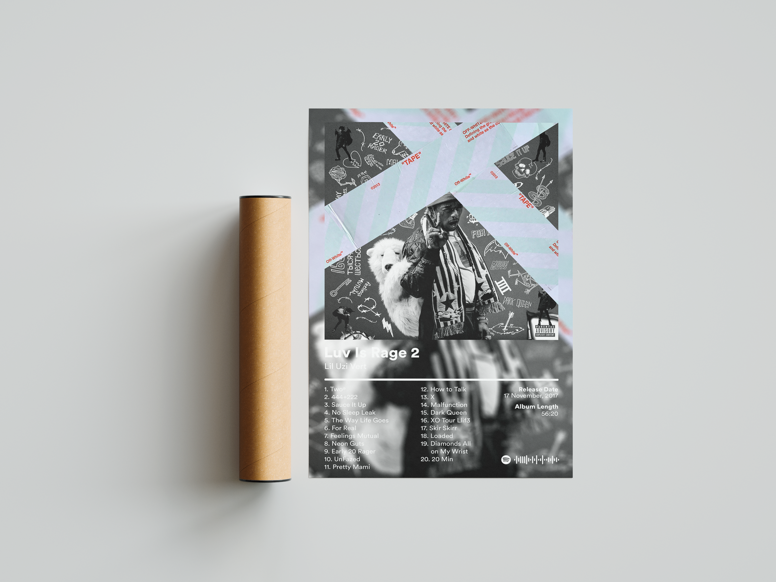 Lil Uzi Vert 'Luv Is Rage 2' Album Poster | Hype Posters