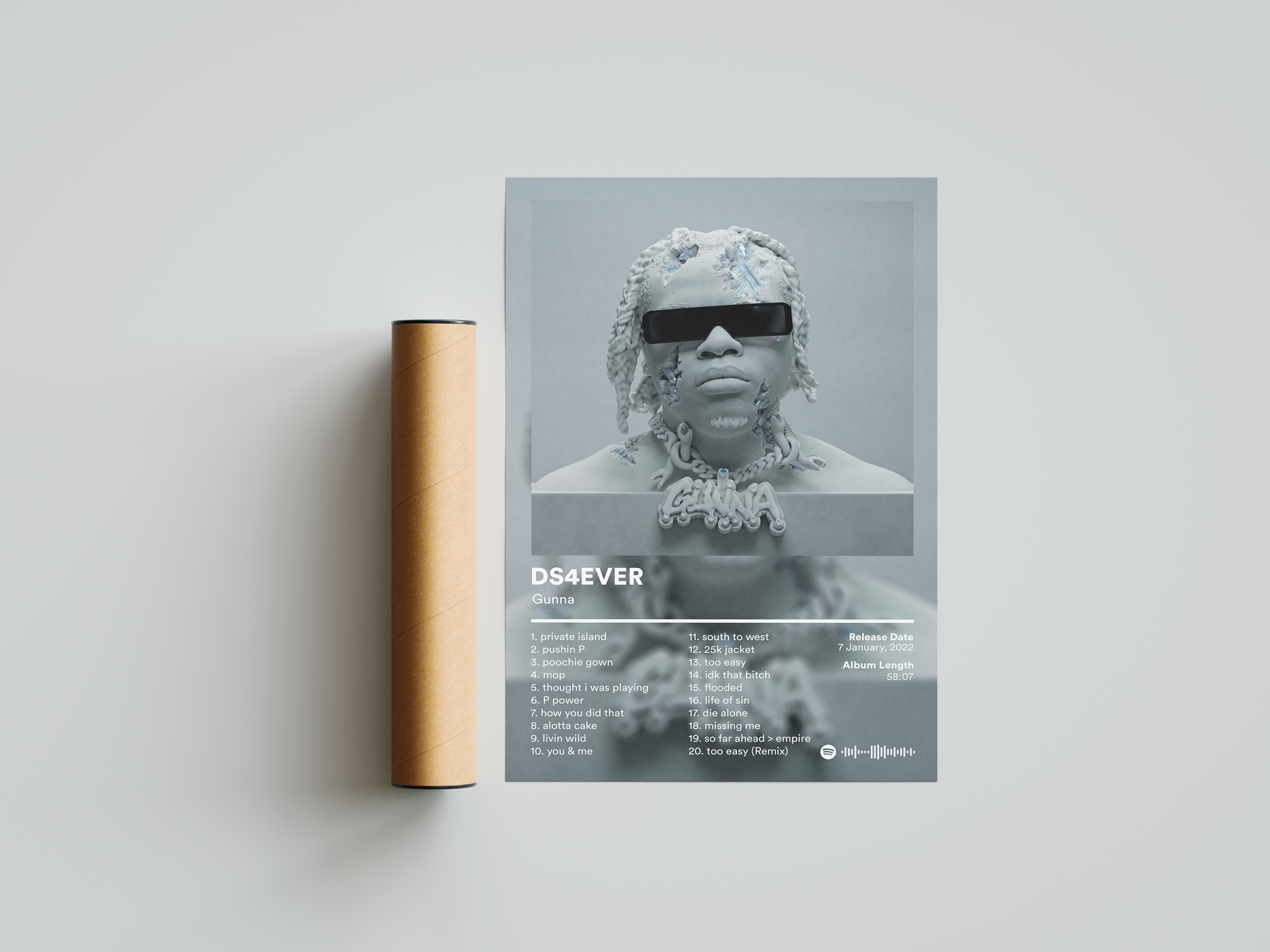 Gunna 'DS4EVER' Album Poster | Hype Posters