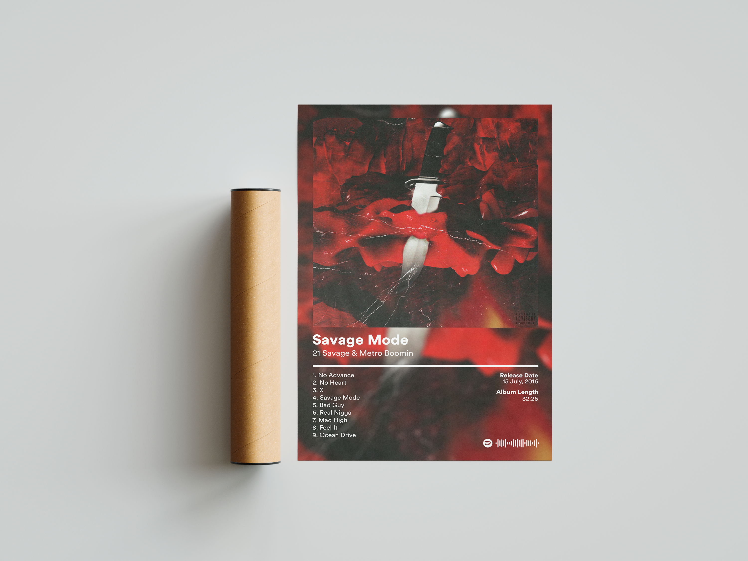 21 Savage 'Savage Mode' Album Poster | Hype Posters