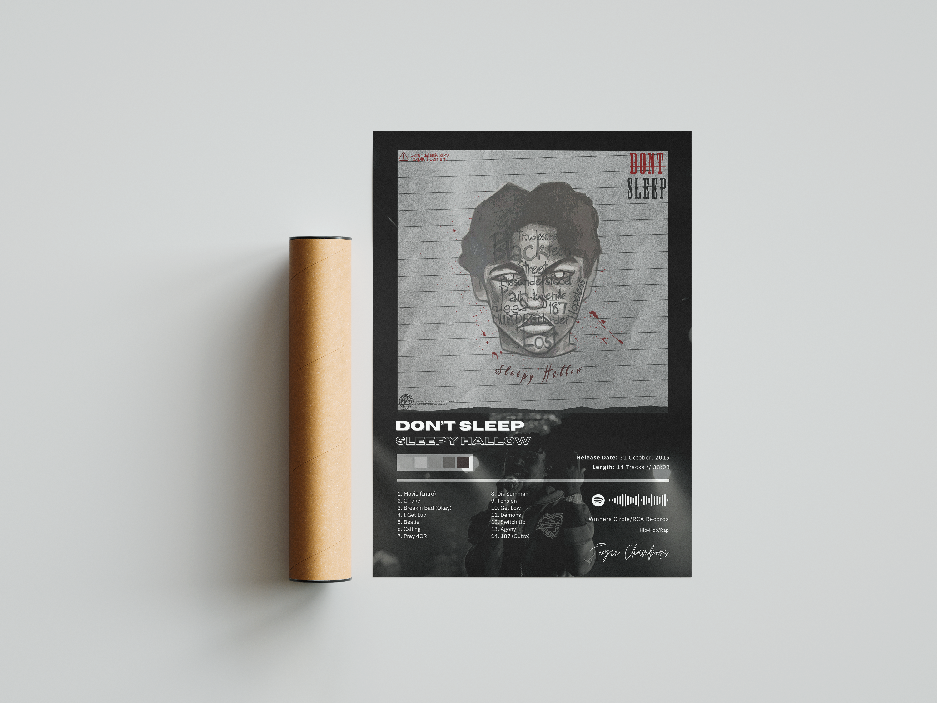 Sleepy Hallow 'Dont Sleep' Album Poster | Hype Posters