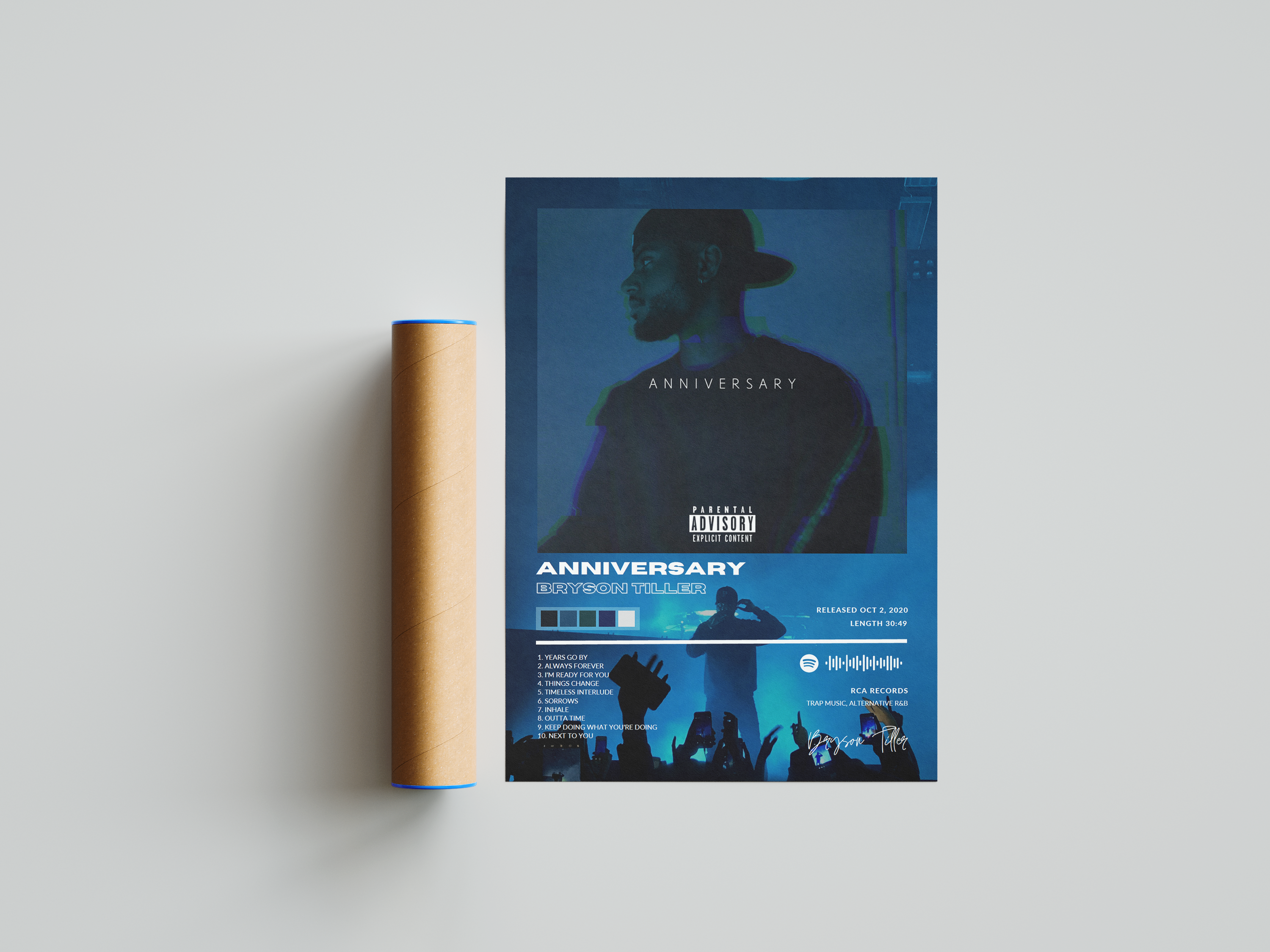 Bryson Tiller 'Anniversary' Album Poster | Hype Posters