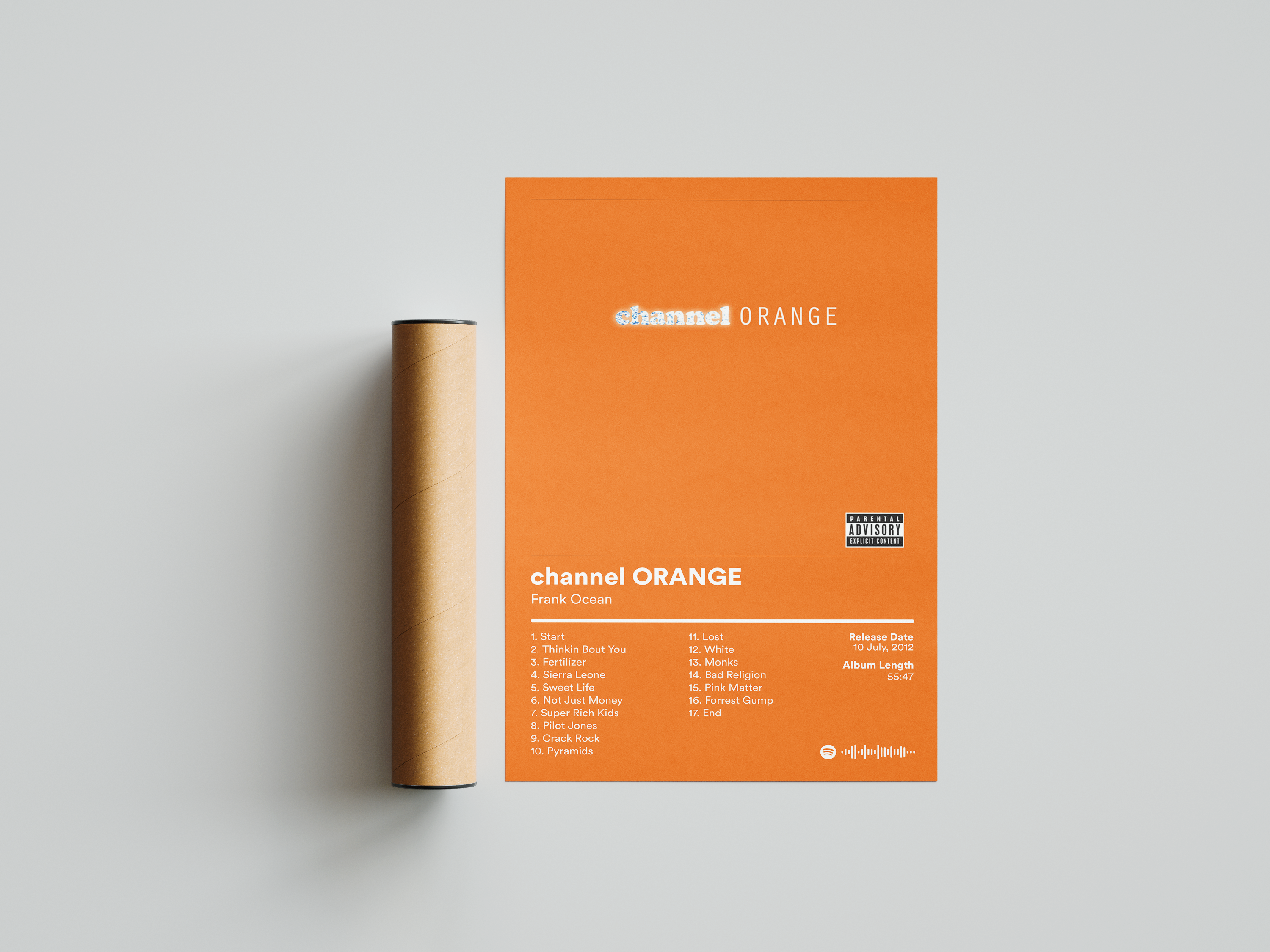 Frank Ocean 'Channel ORANGE' Album Poster | Hype Posters