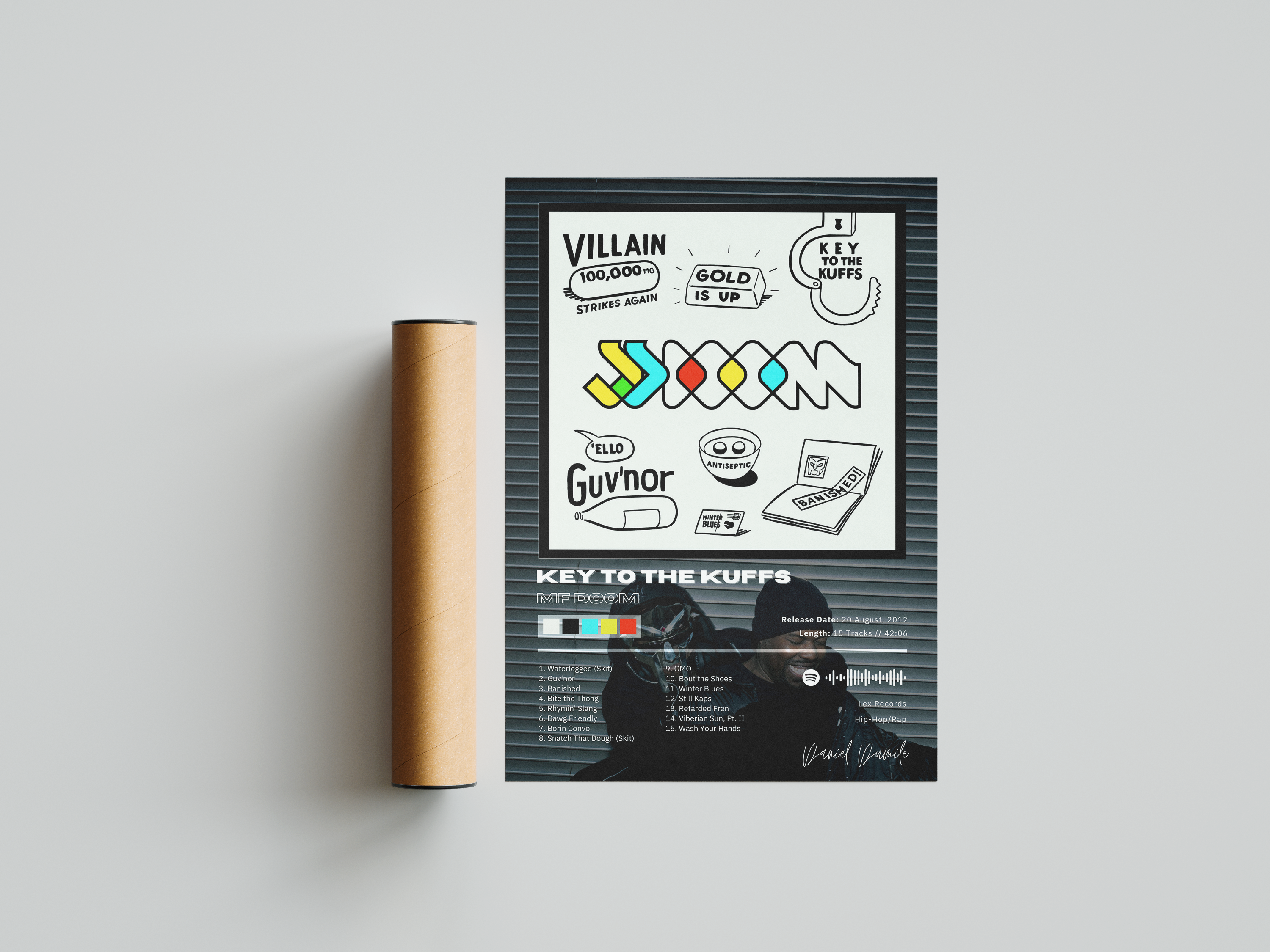 MF DOOM 'Key To The Cuffs' Album Poster | Hype Posters