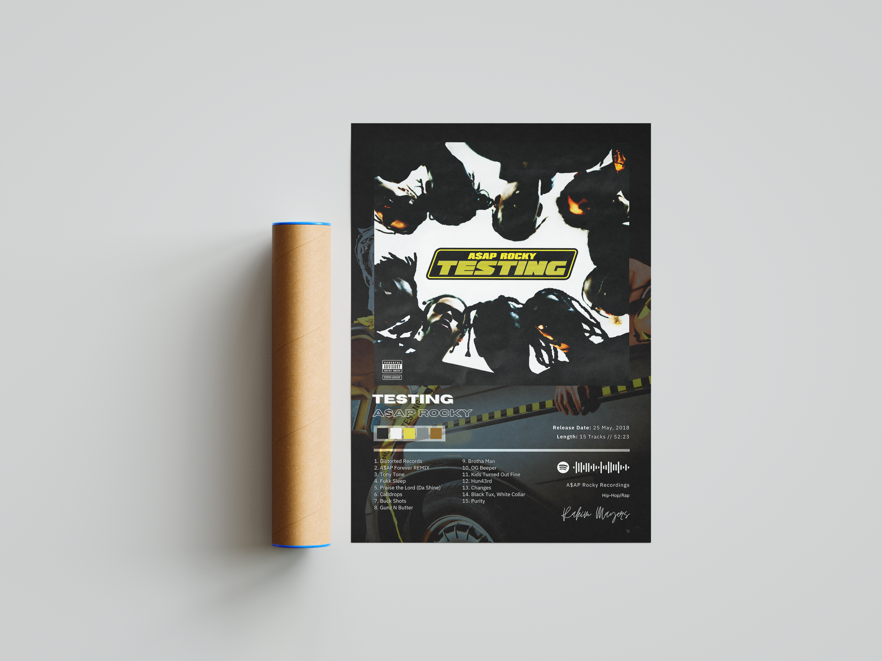 Asap Rocky 'Testing' Album Poster | Hype Posters