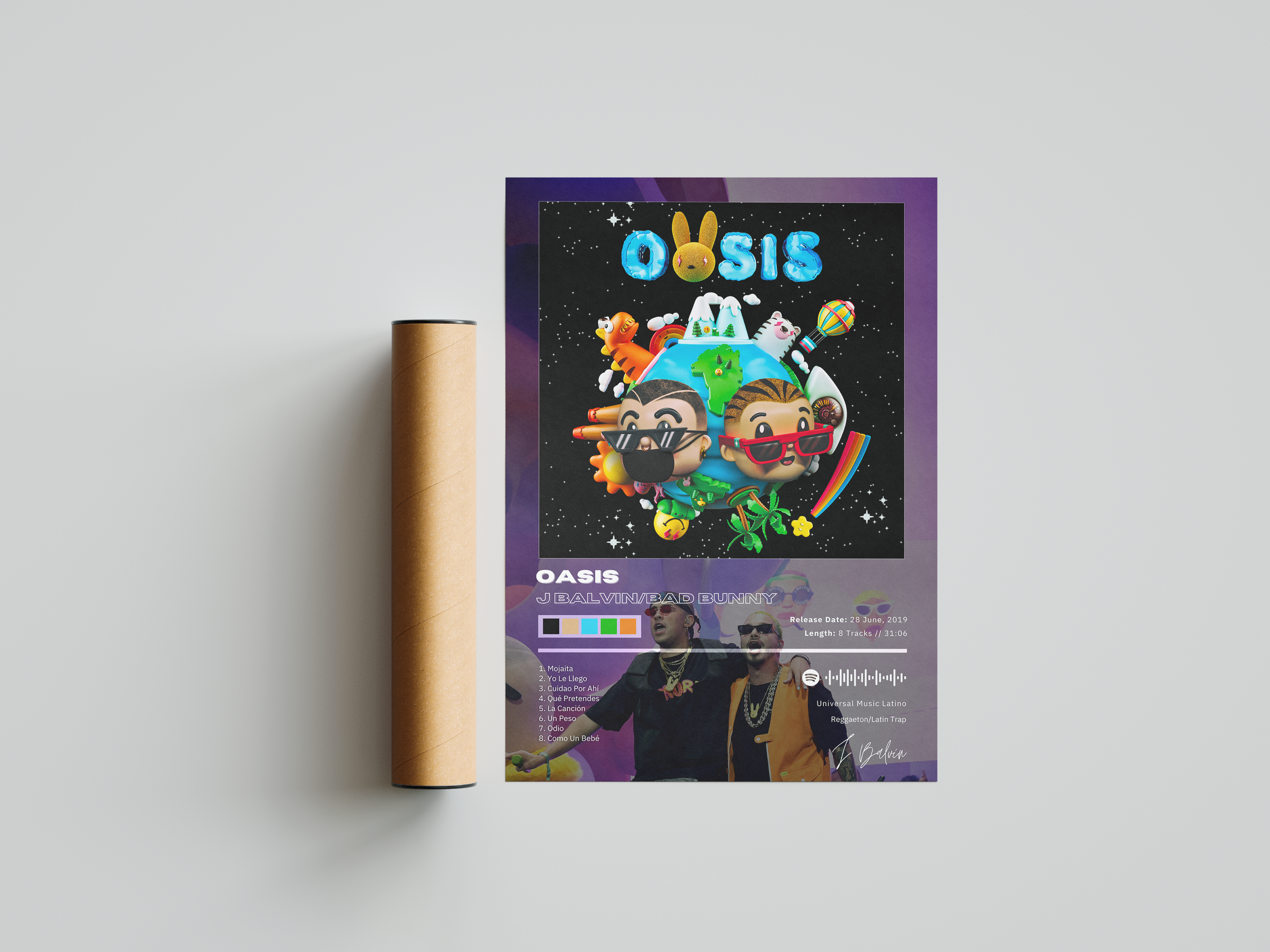 J Balvin 'OASIS' Album Poster | Hype Posters