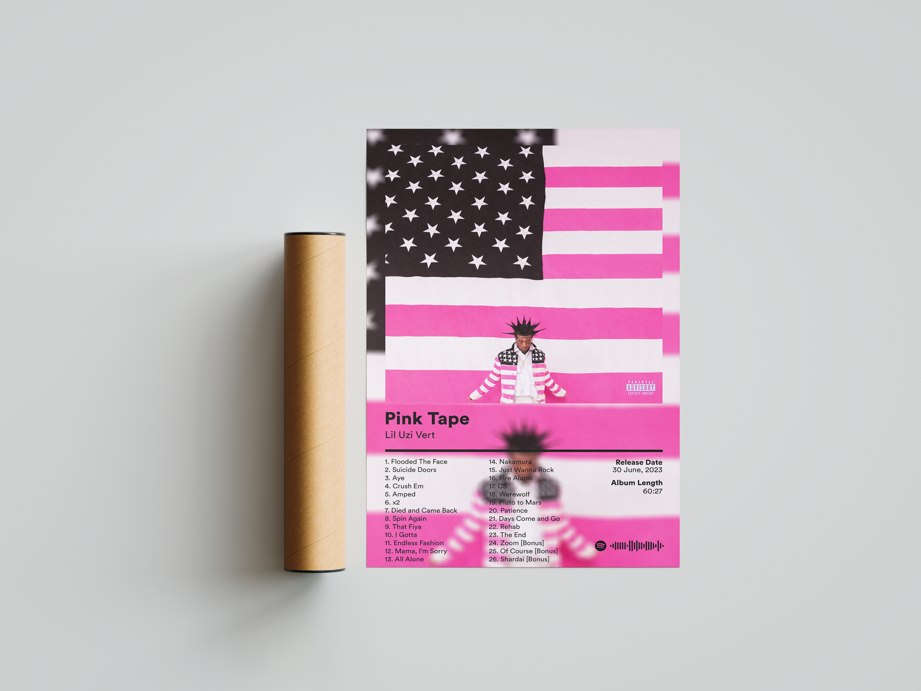 Lil Uzi Vert 'Pink Tape' Album Poster | Hype Posters