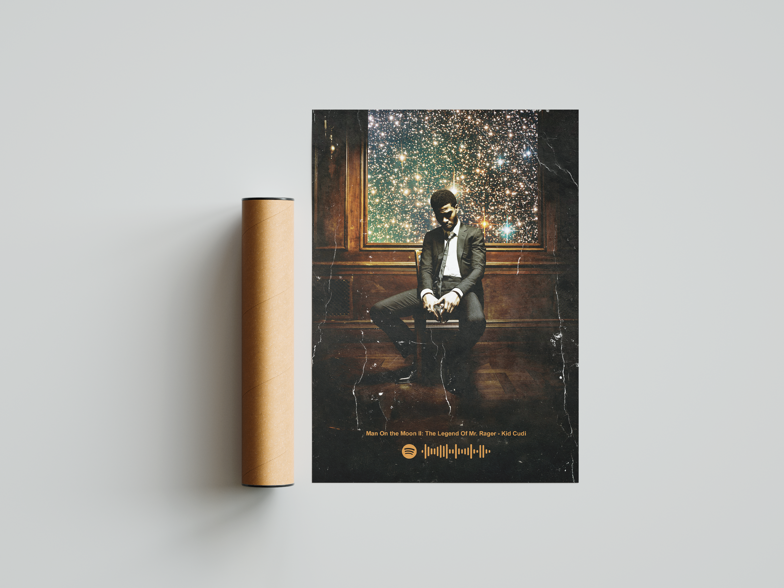 Kid Cudi 'Man On The Moon II: The Legend Of Mr. Rager' Spotify Poster | Hype Posters