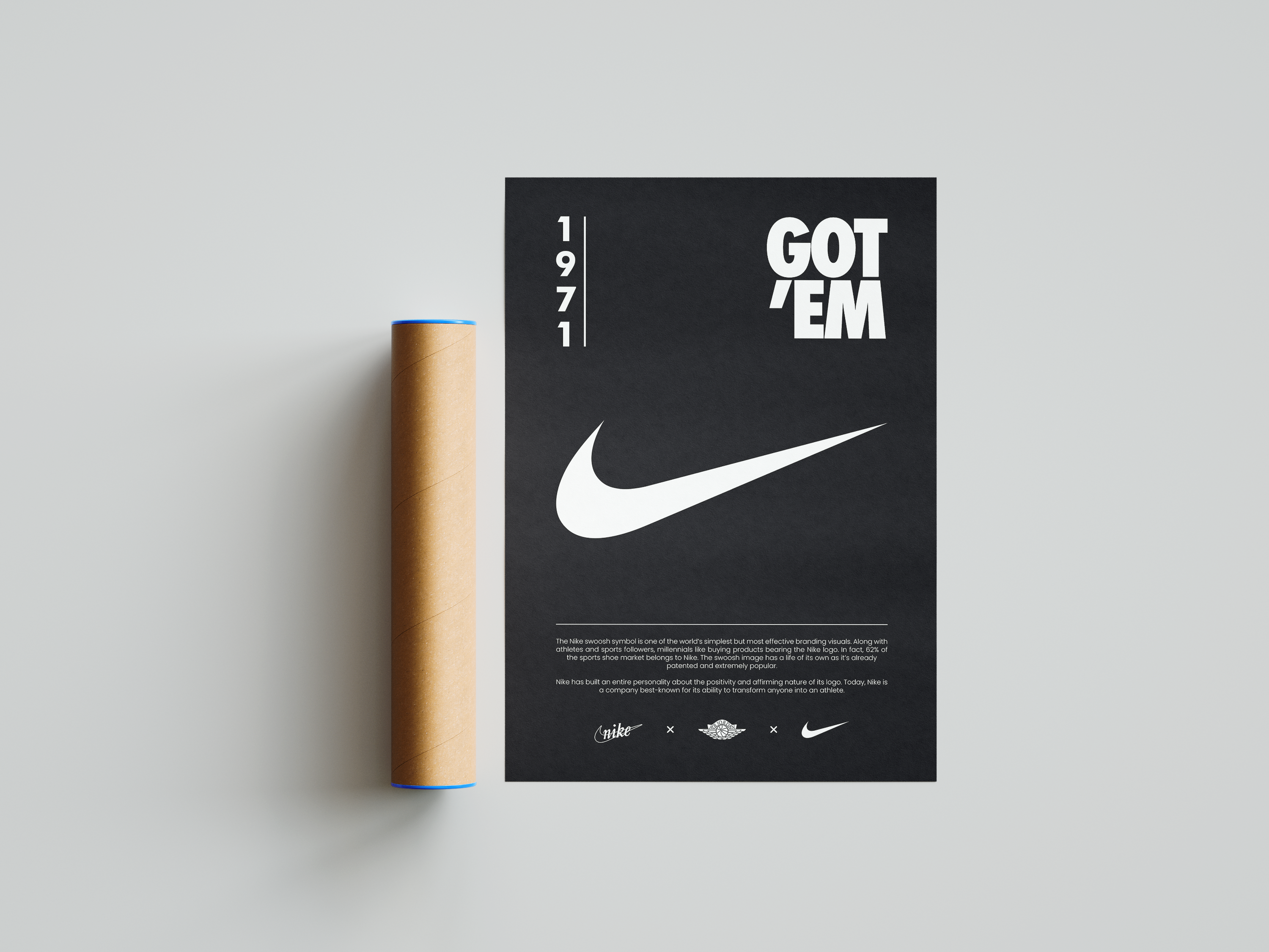 Nike Origins Black Poster | Hype Posters