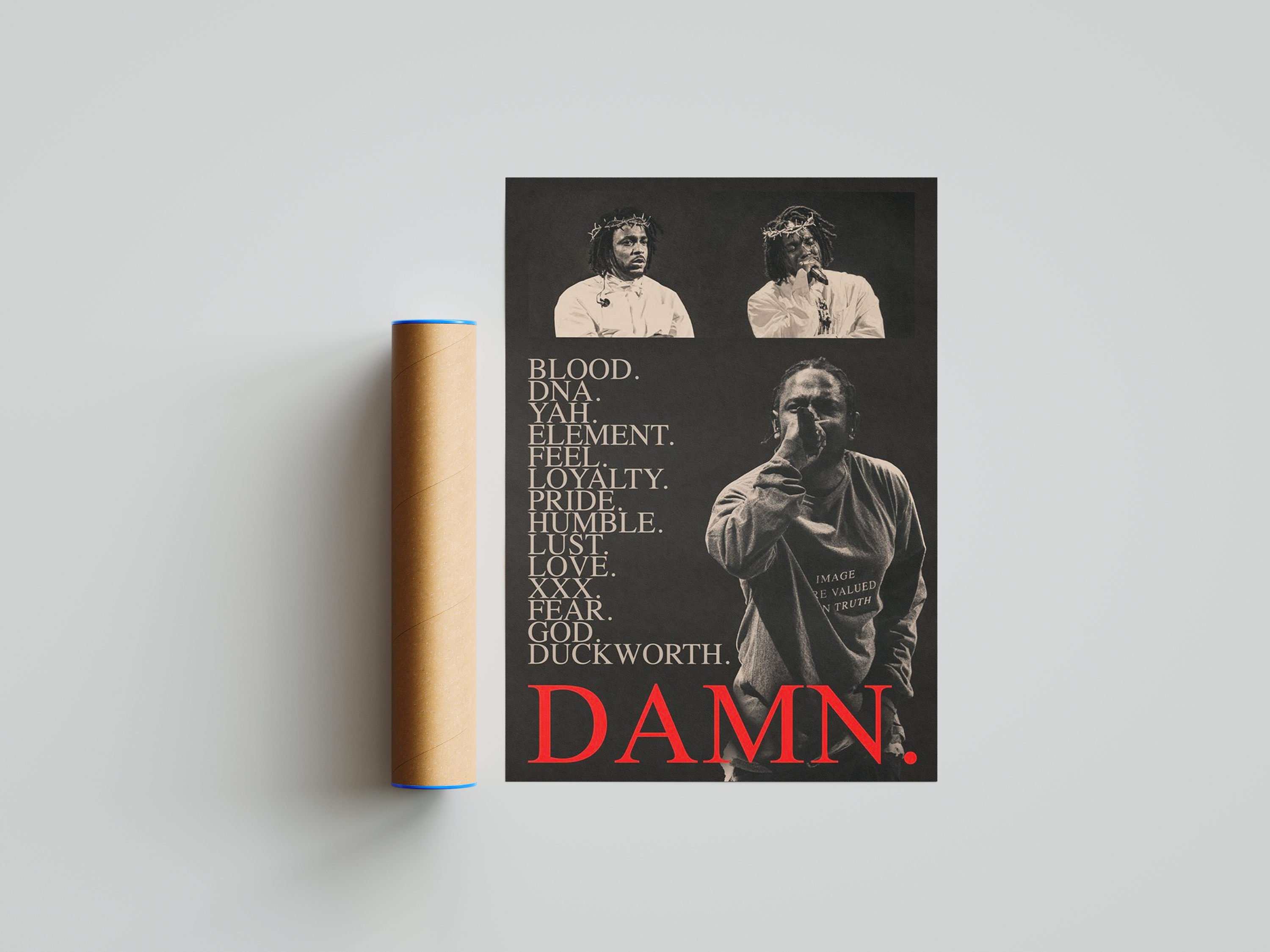 Kendrick Lamar 'Damn' Visions Poster | Hype Posters