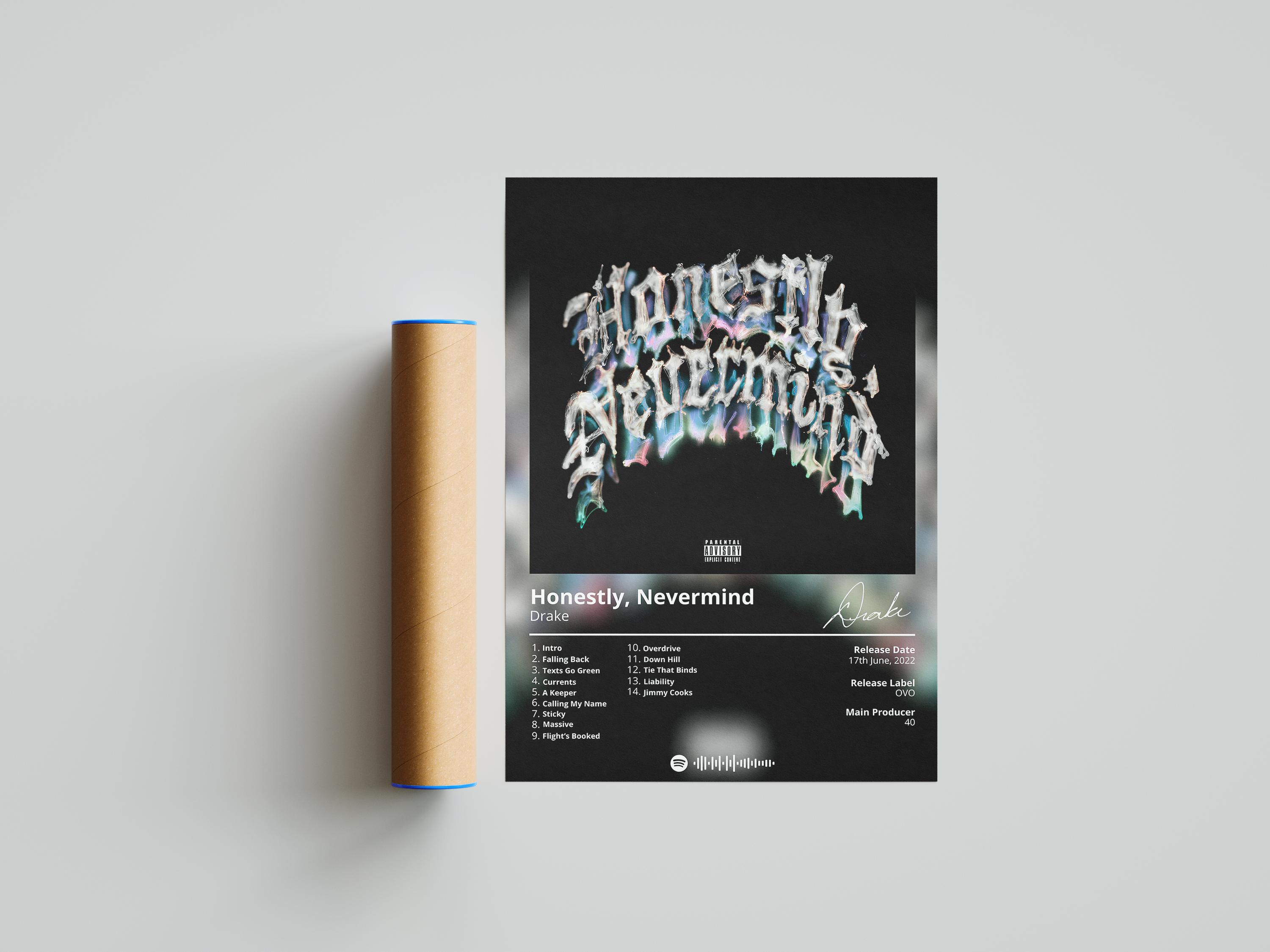 Drake 'Honestly, Nevermind' Album Poster | Hype Posters