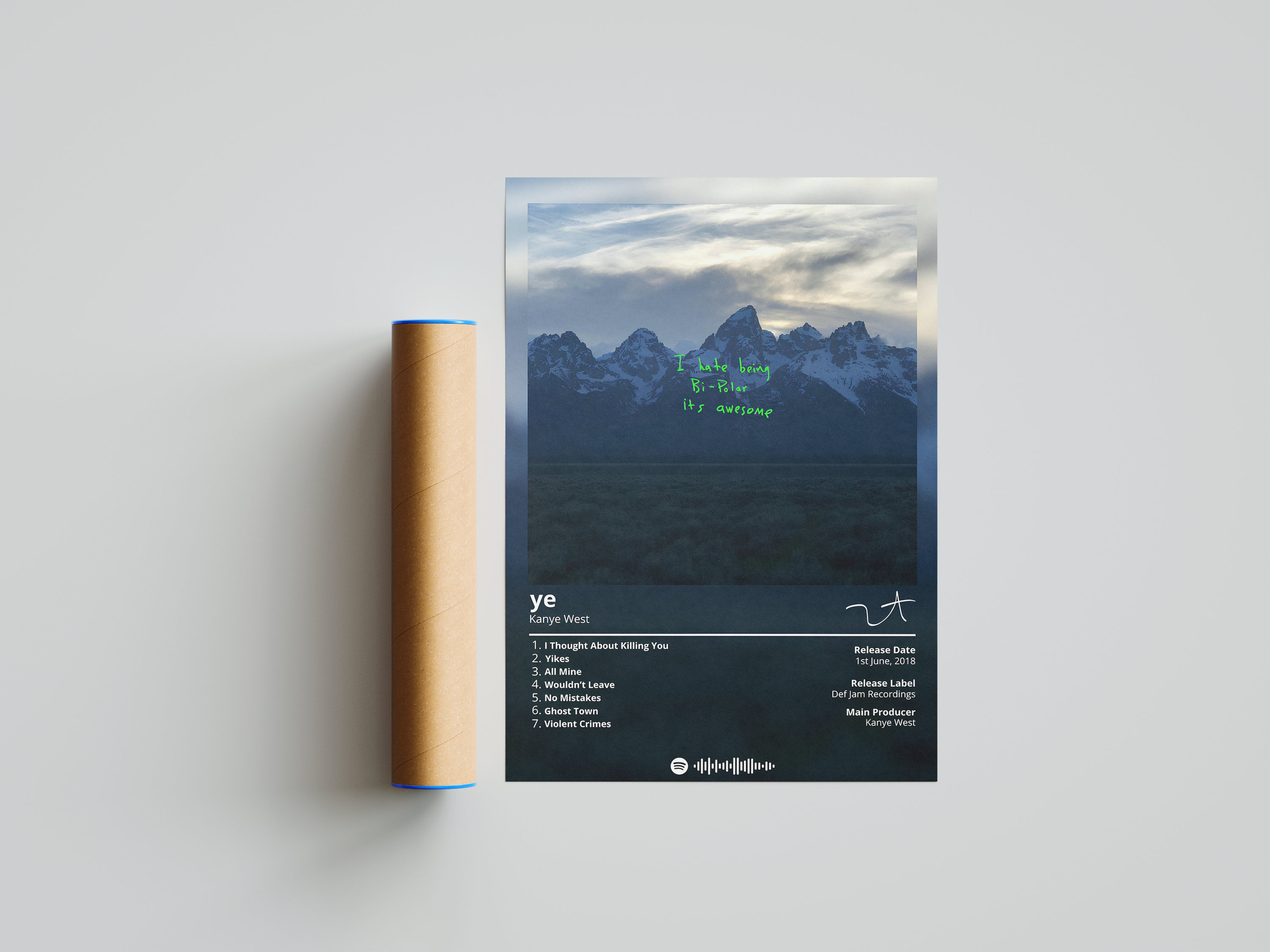 Kanye West 'Ye' Album Poster | Hype Posters