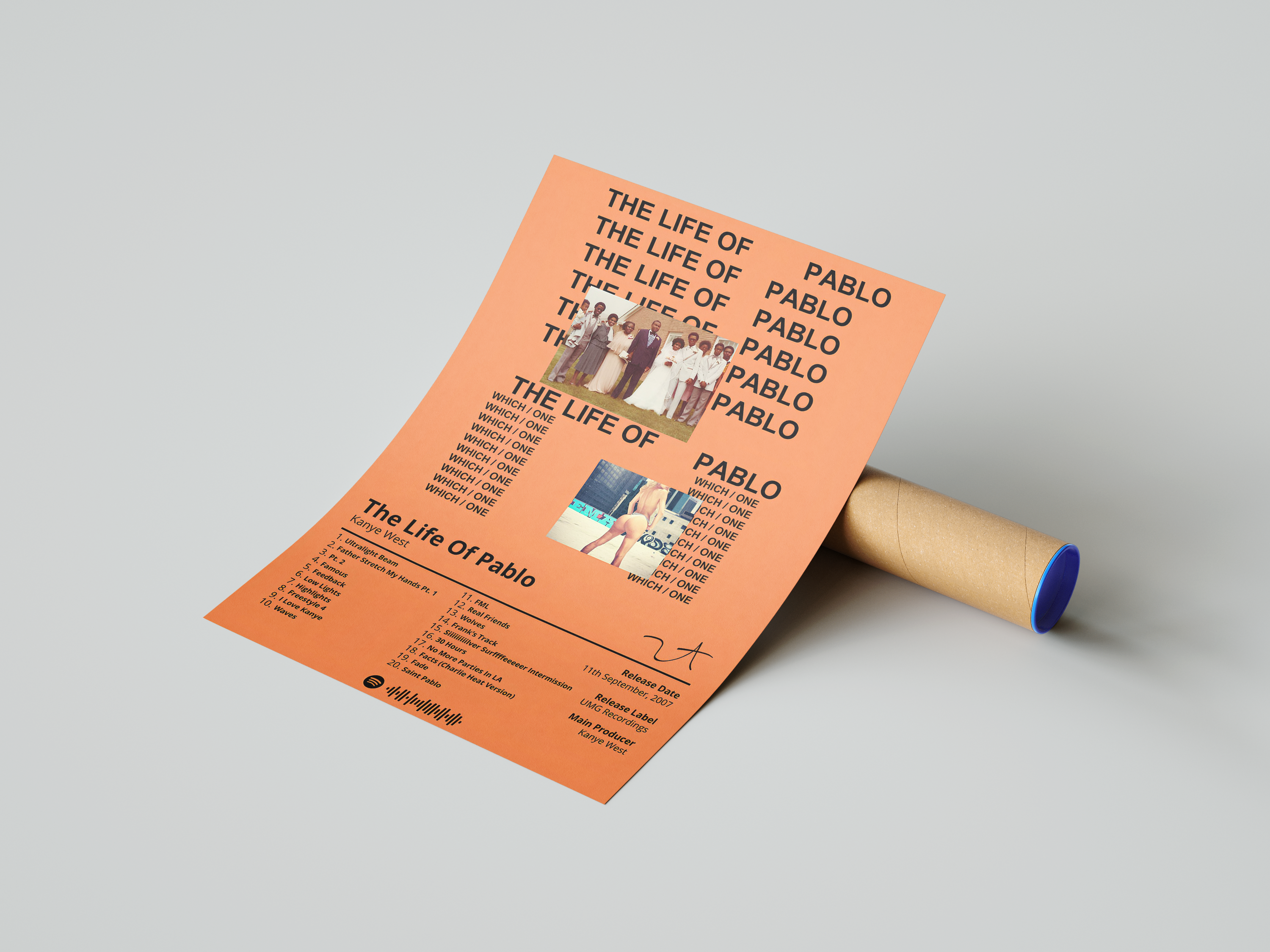 Kanye West 'The Life Of Pablo' Album Poster | Hype Posters