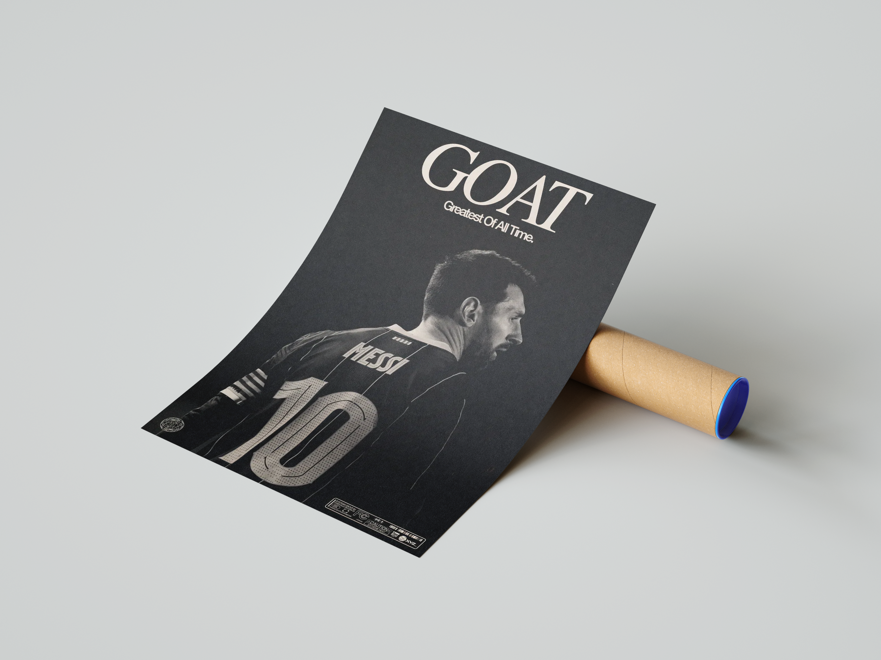 Lionel Messi 'GOAT' Poster | Hype Posters