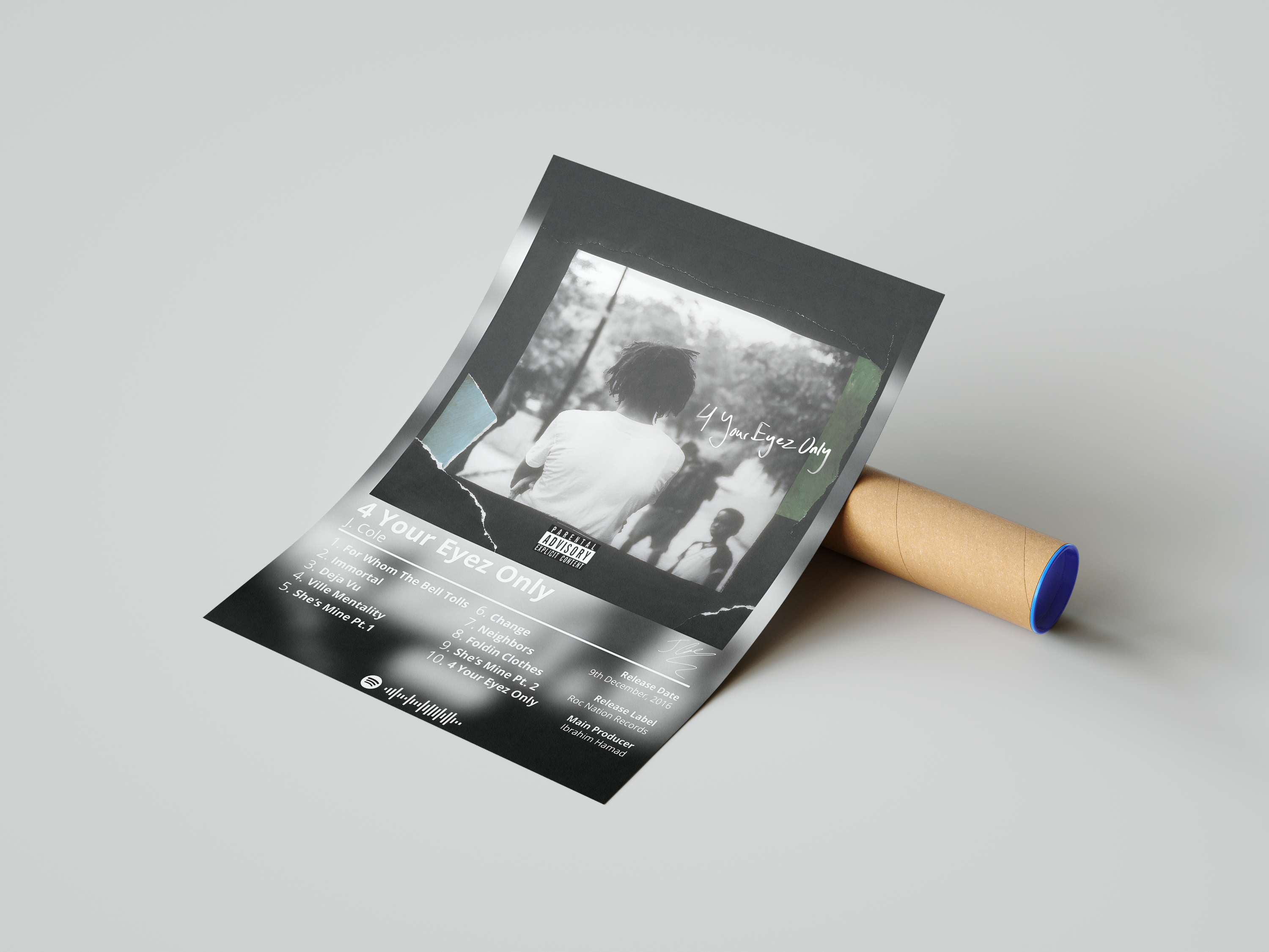 J Cole '4 Your Eyez Only' Album Poster | Hype Posters