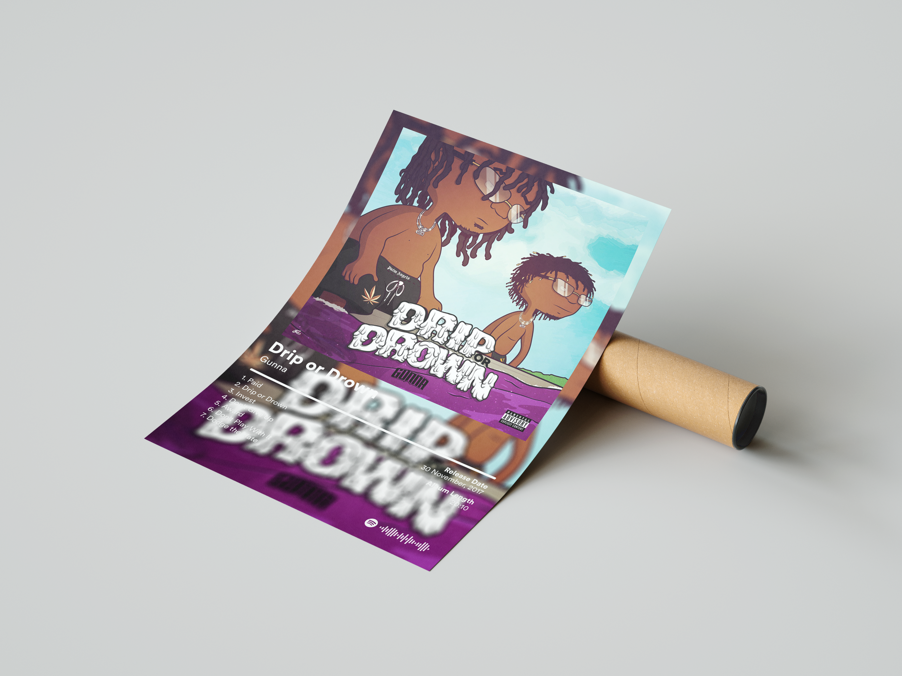 Gunna 'Drip or Drown' Album Poster | Hype Posters