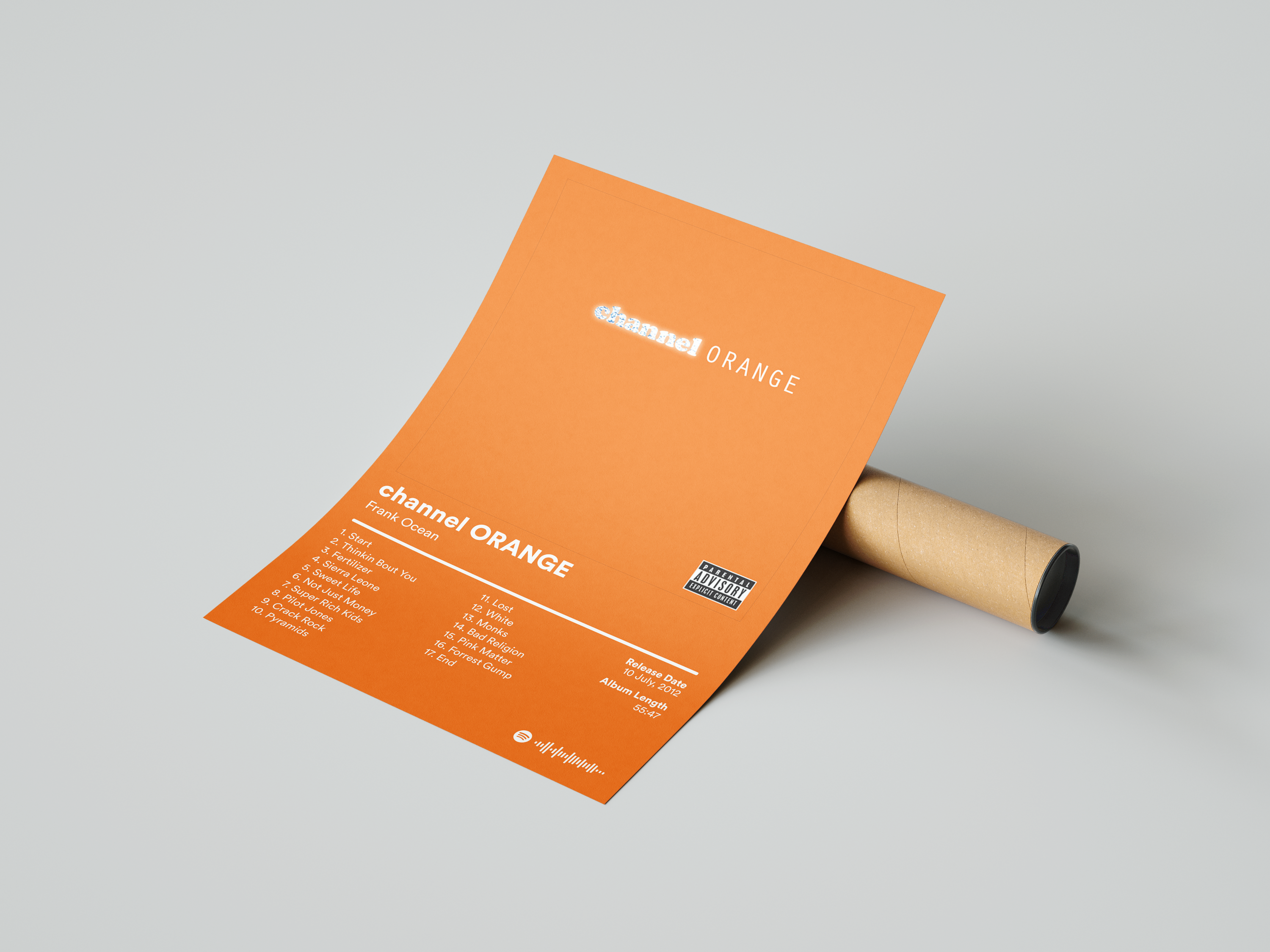 Frank Ocean 'Channel ORANGE' Album Poster | Hype Posters