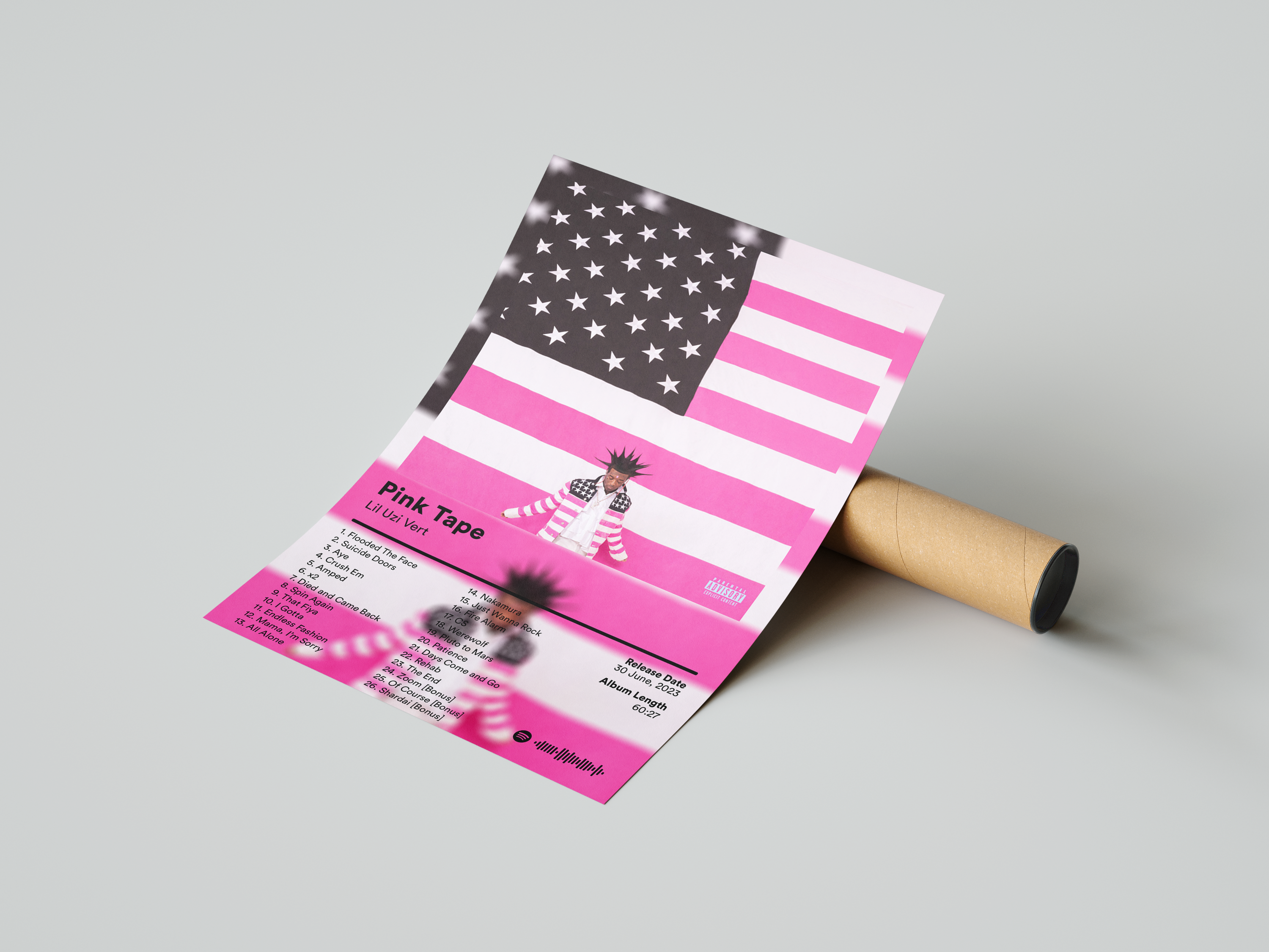 Lil Uzi Vert 'Pink Tape' Album Poster | Hype Posters