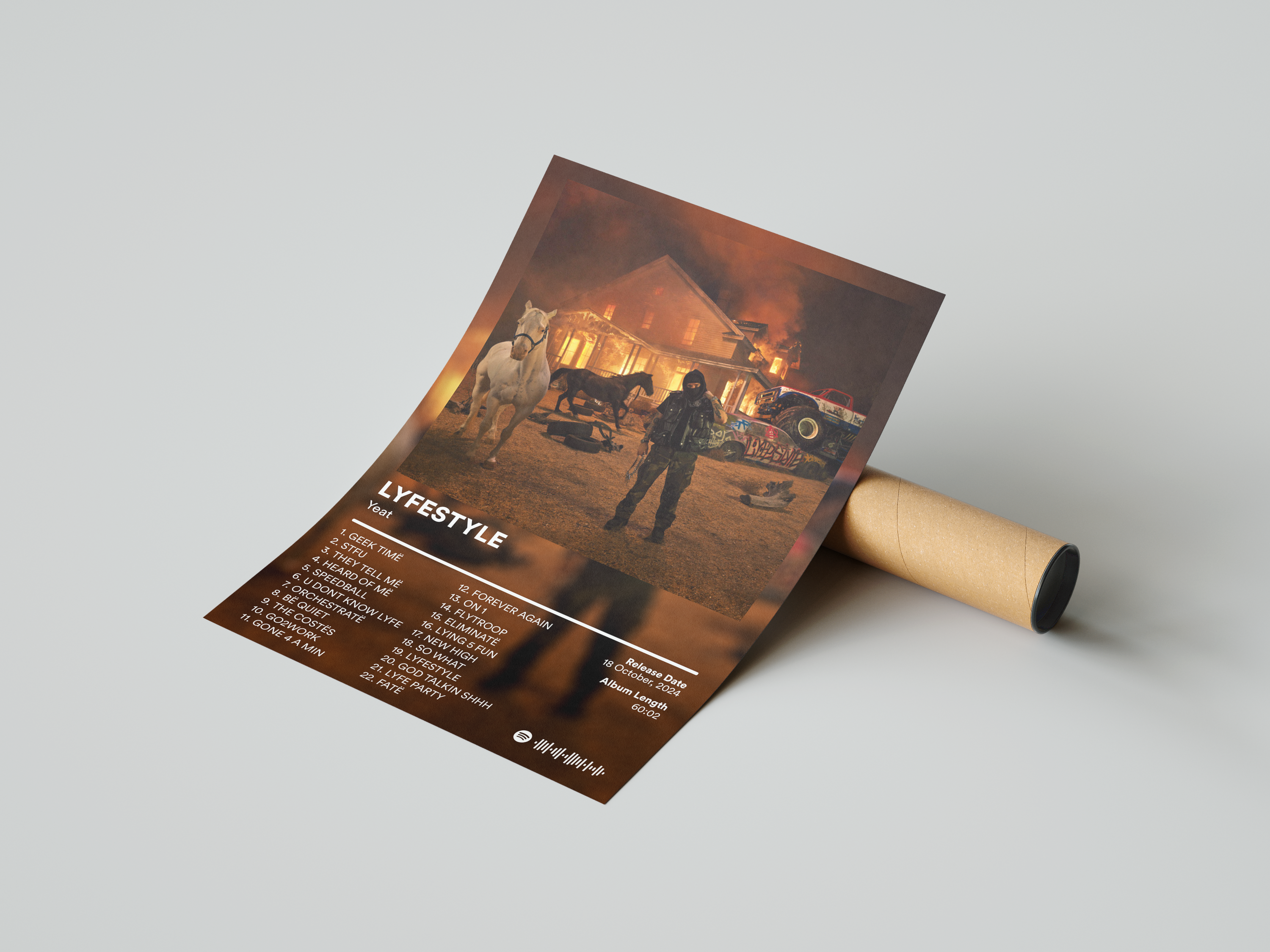 Yeat 'LYFESTYLE' Album Poster | Hype Posters