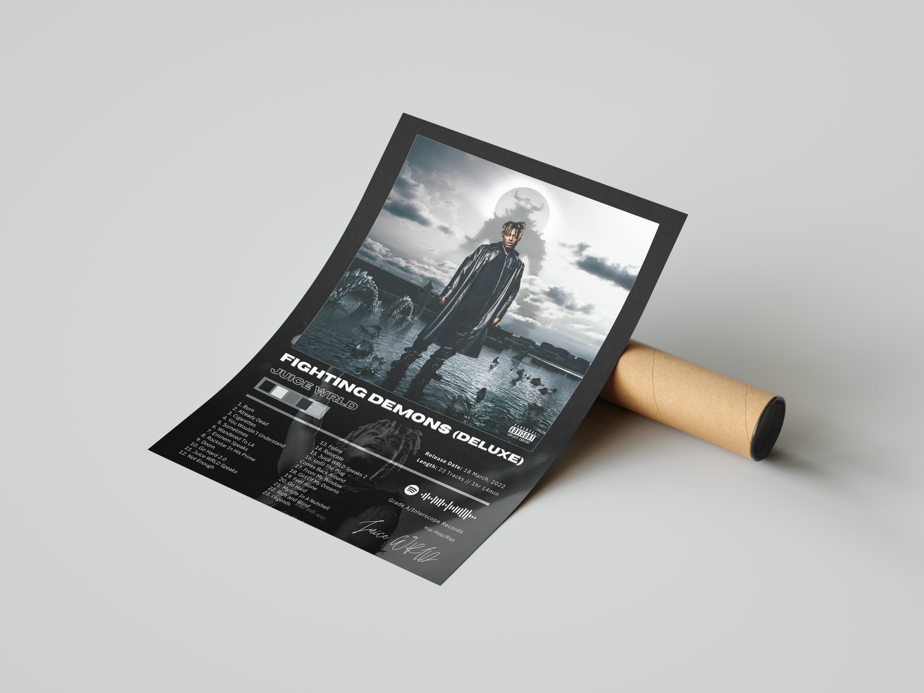 Juice WRLD 'Fighting Demons (Deluxe)' Album Poster | Hype Posters