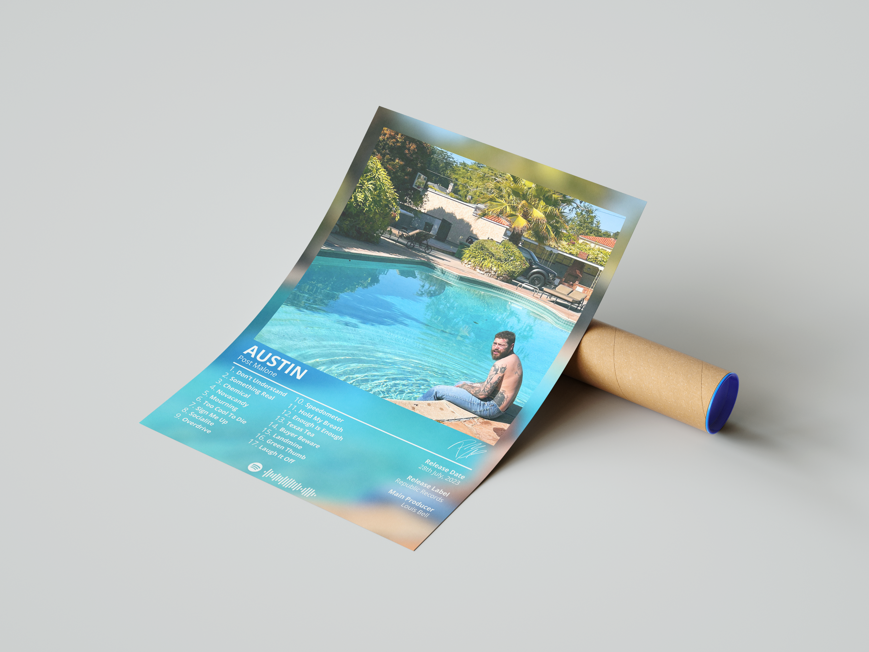 Post Malone 'Austin' Album Poster | Hype Posters