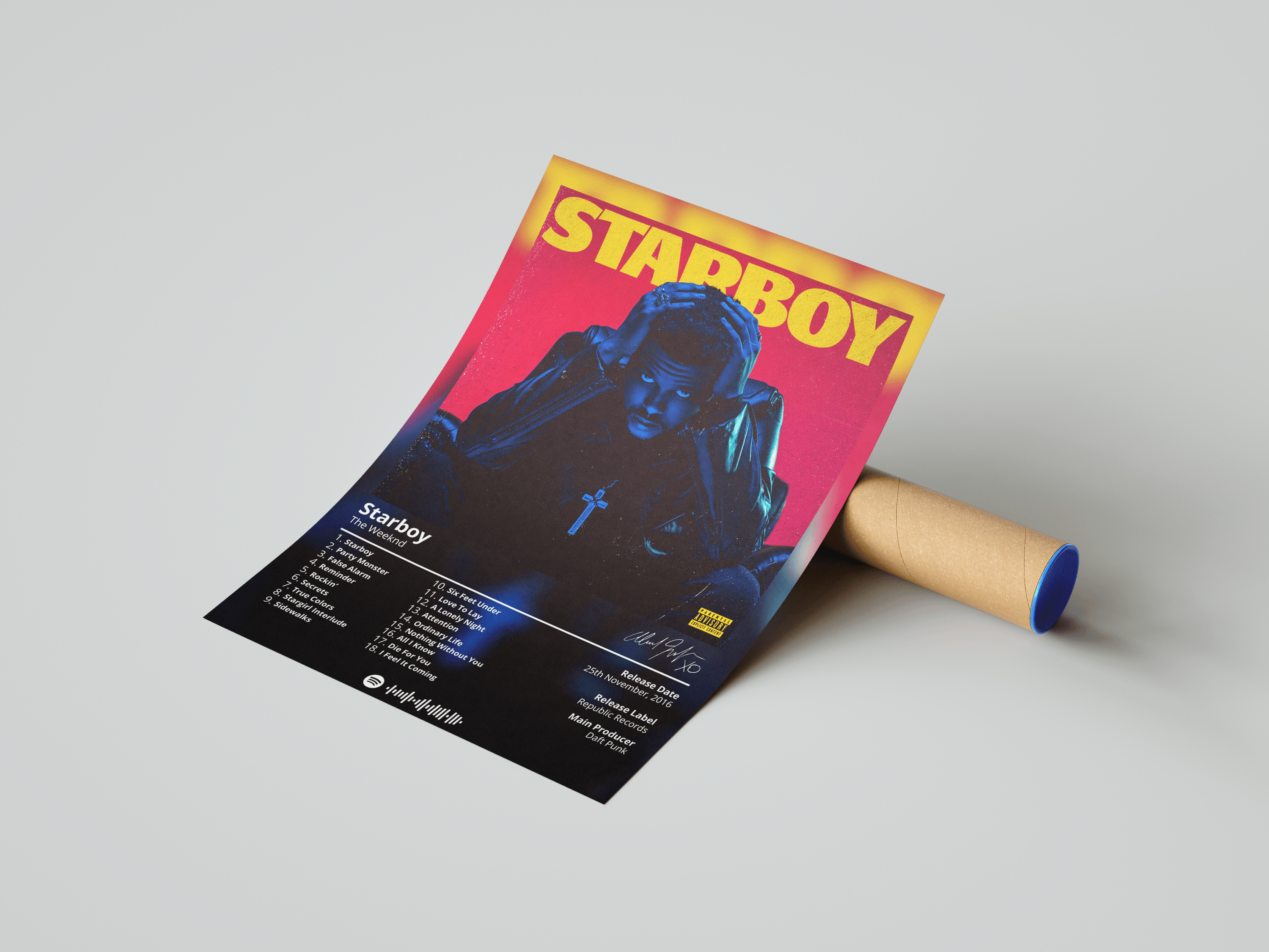The Weeknd 'Starboy' Album Poster | Hype Posters