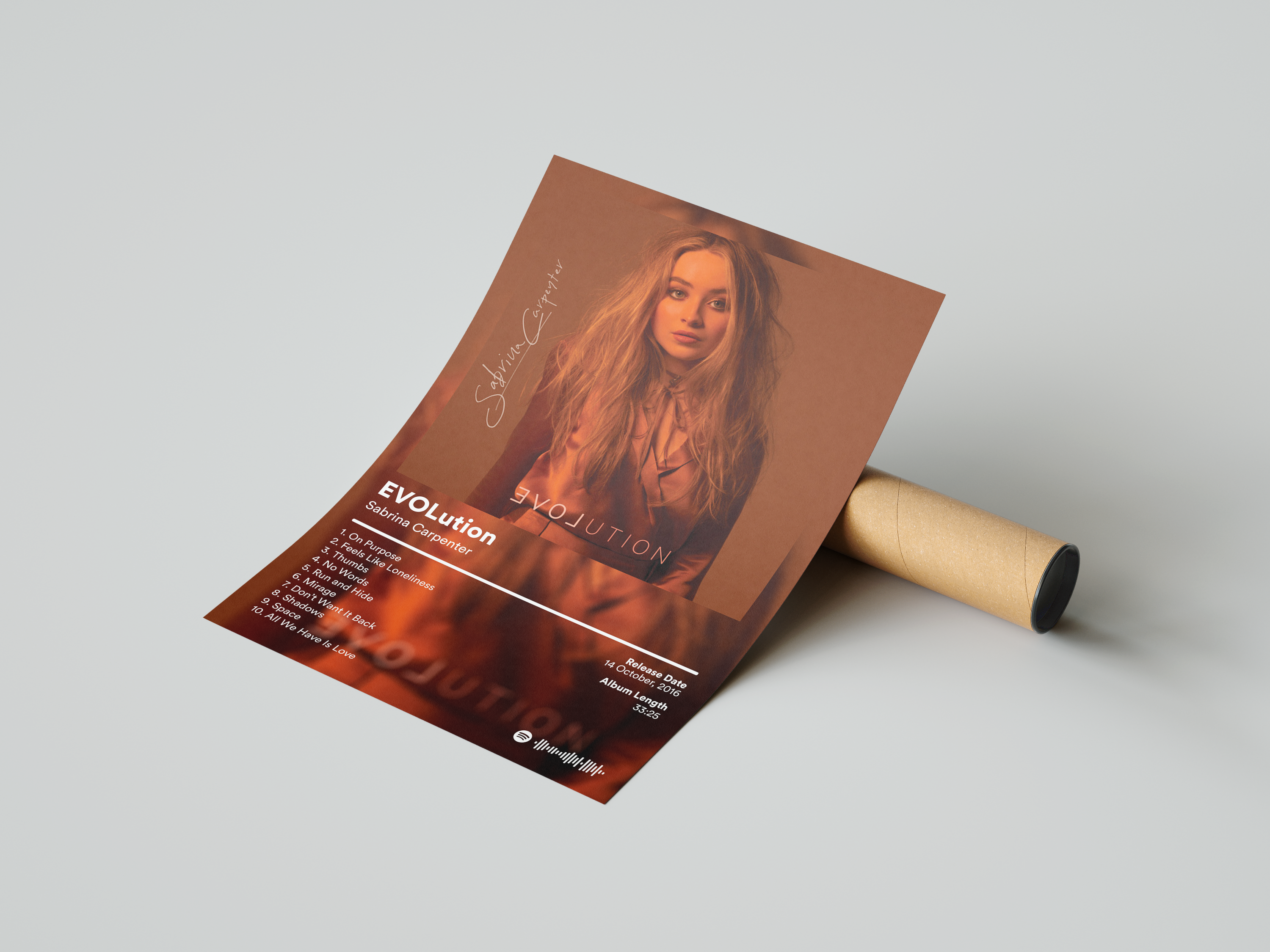 Sabrina Carpenter 'EVOLution' Album Poster | Hype Posters