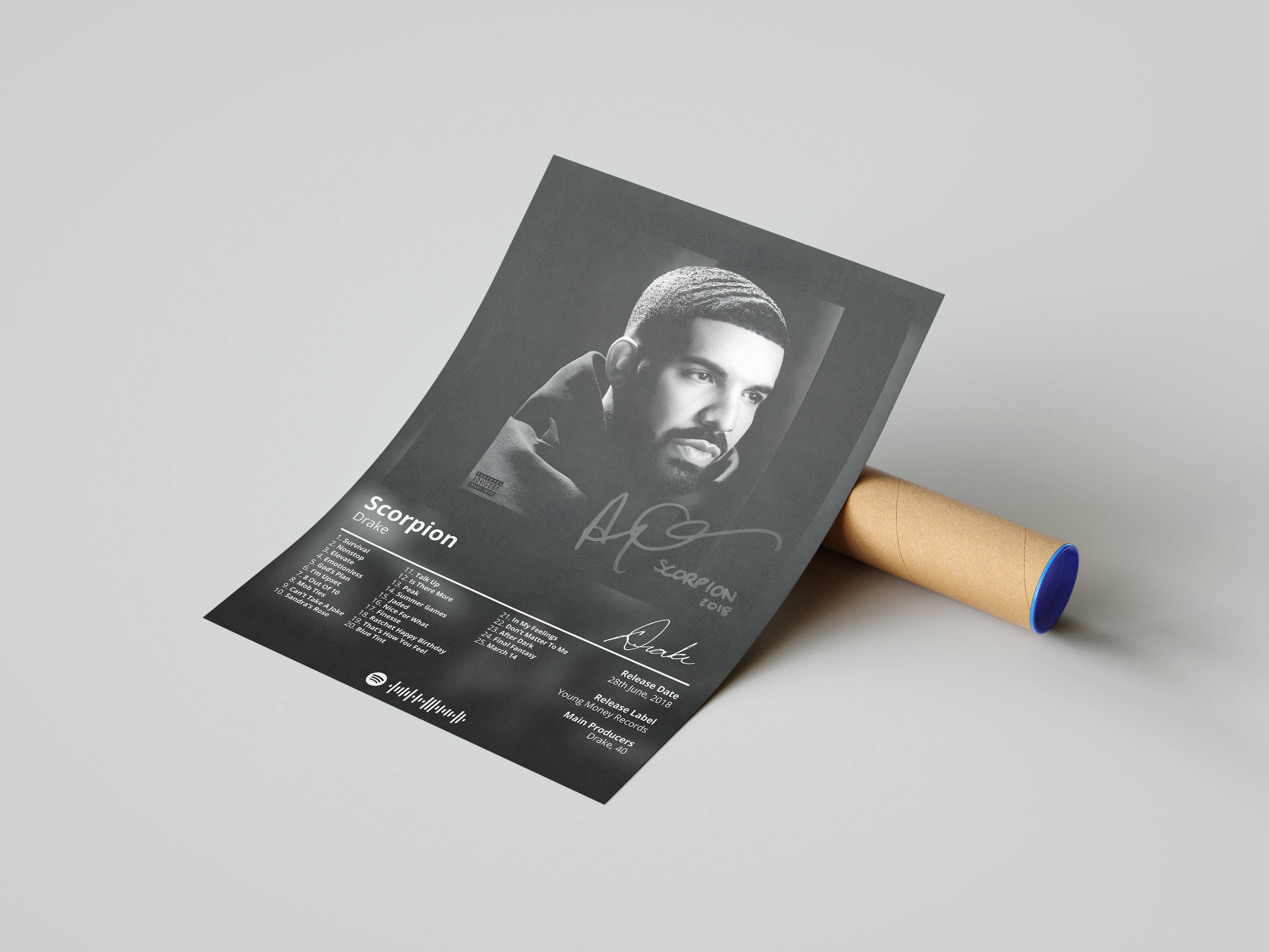 Drake 'Scorpion' Album Poster | Hype Posters