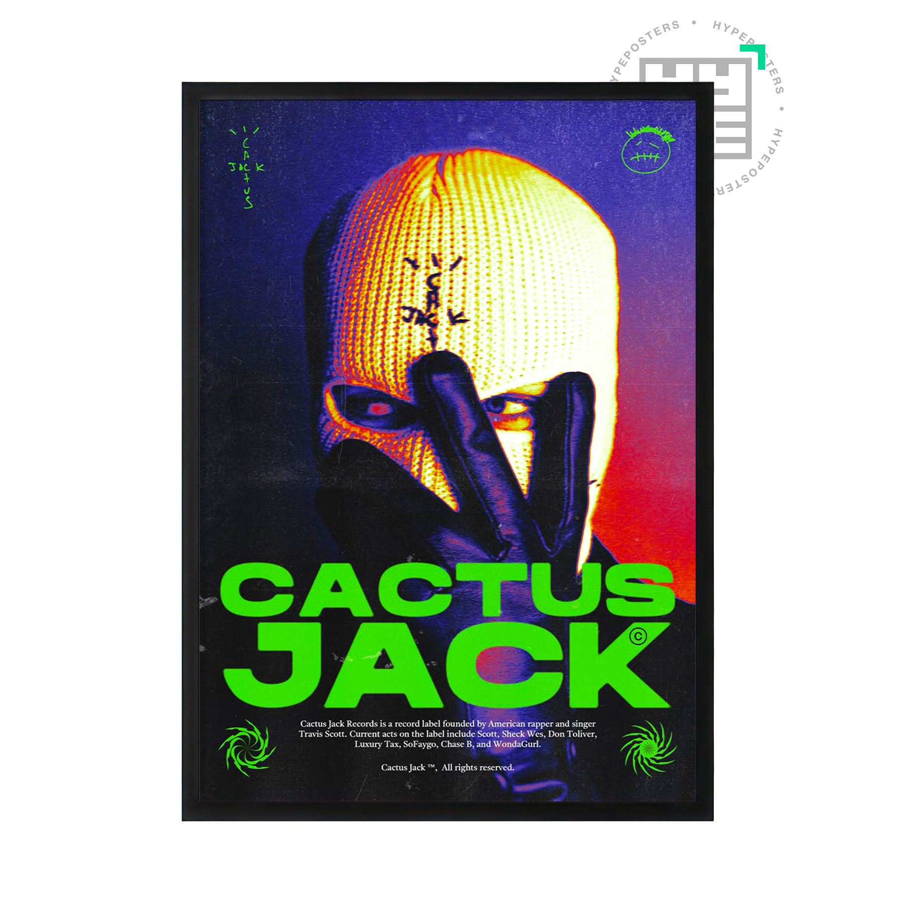 Travis Scott Cactus Jack Art Poster | Hype Posters