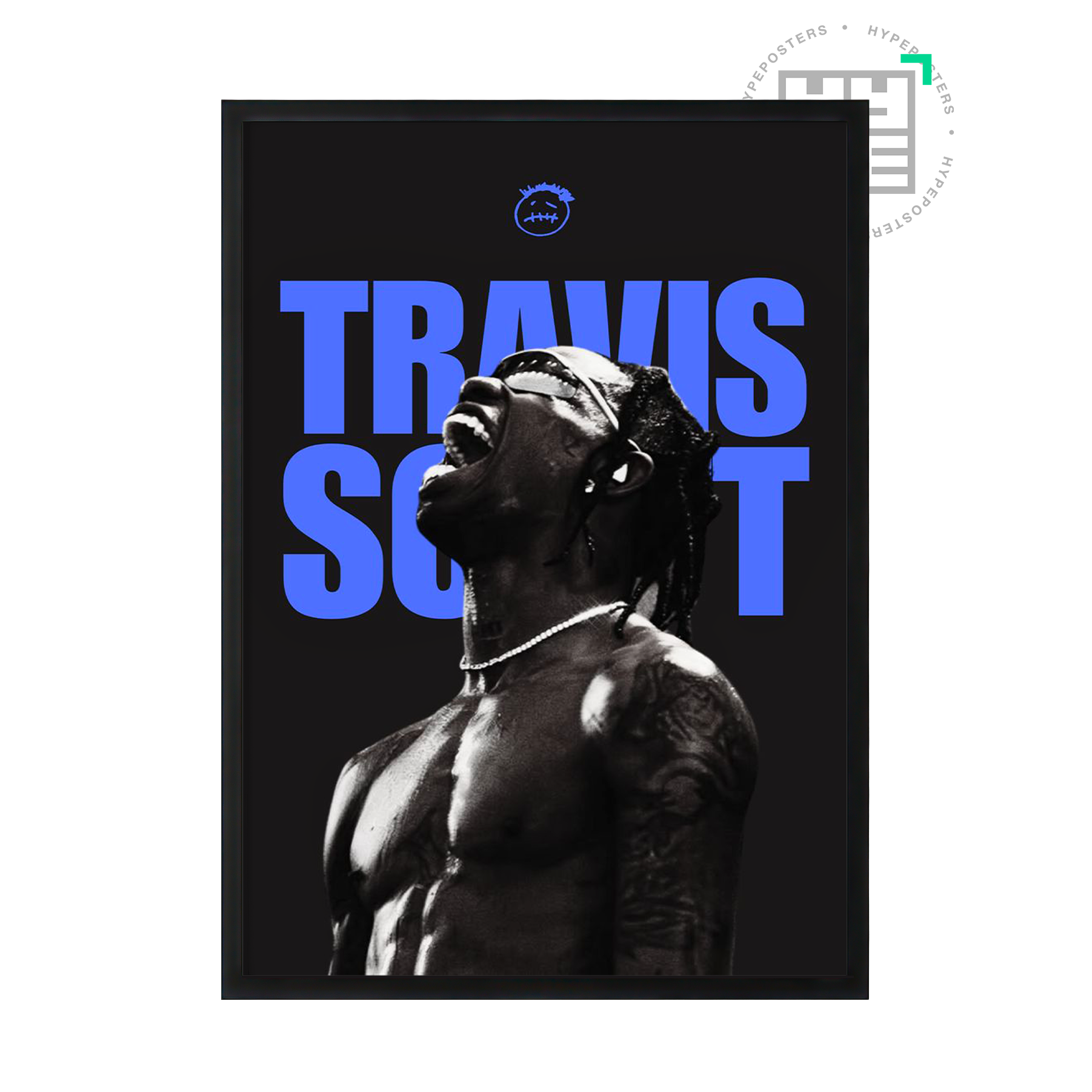 Travis Scott Blue Poster | Hype Posters