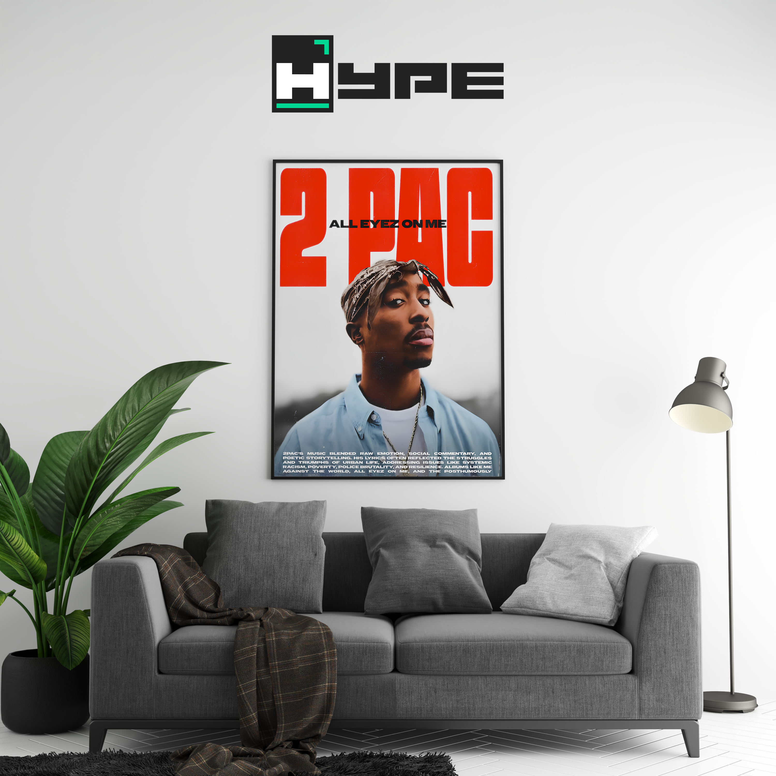 2PAC 'All Eyez On Me' Poster | Hype Posters