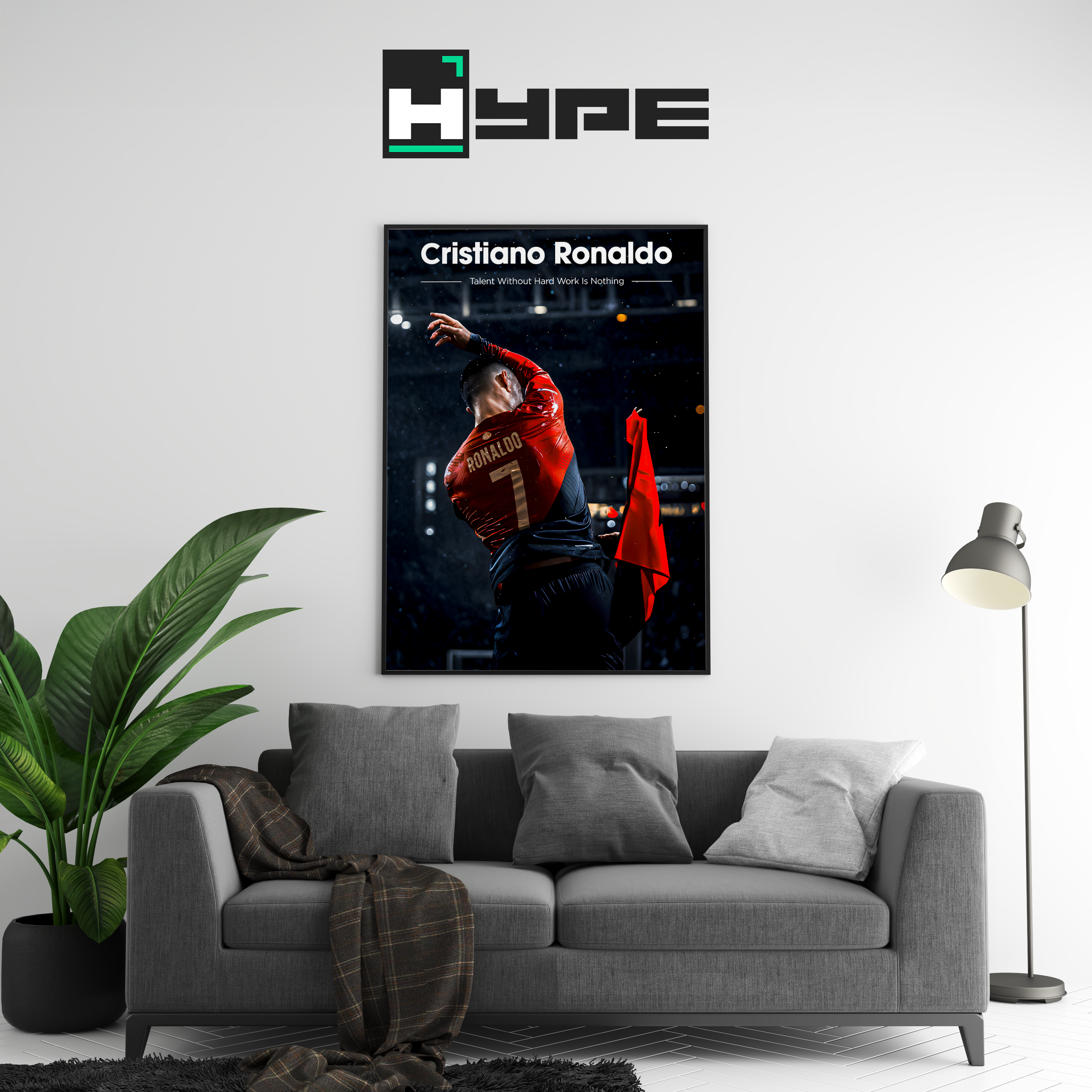 Cristiano Ronaldo 'Hard Work' Poster | Hype Posters