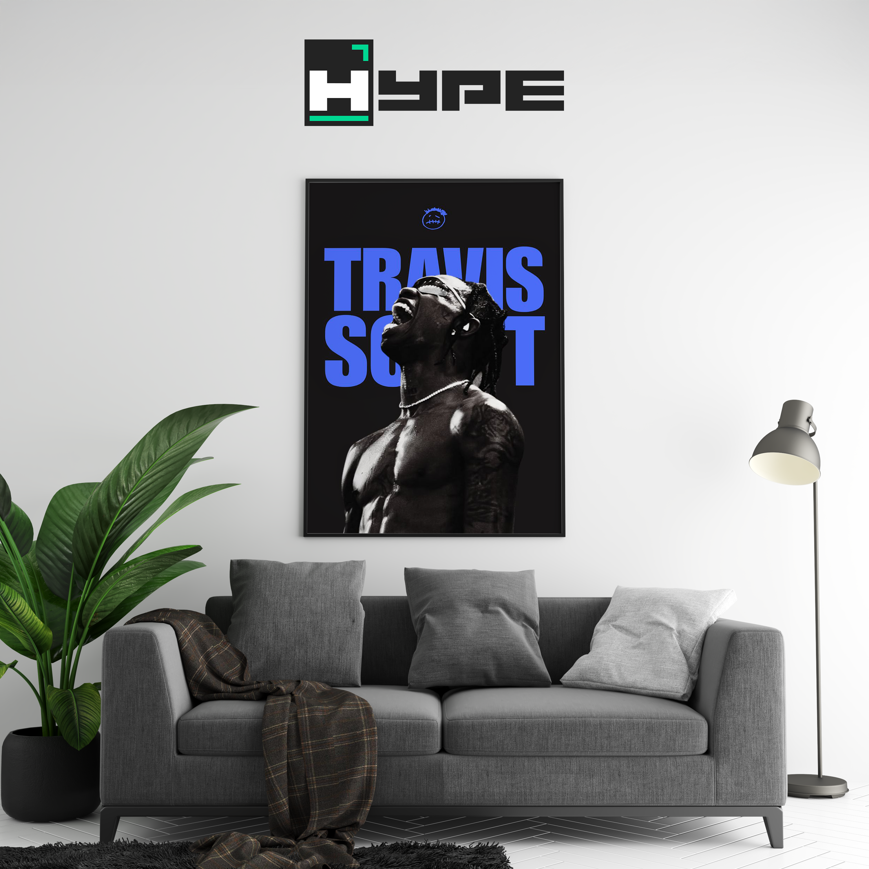 Travis Scott Blue Poster | Hype Posters