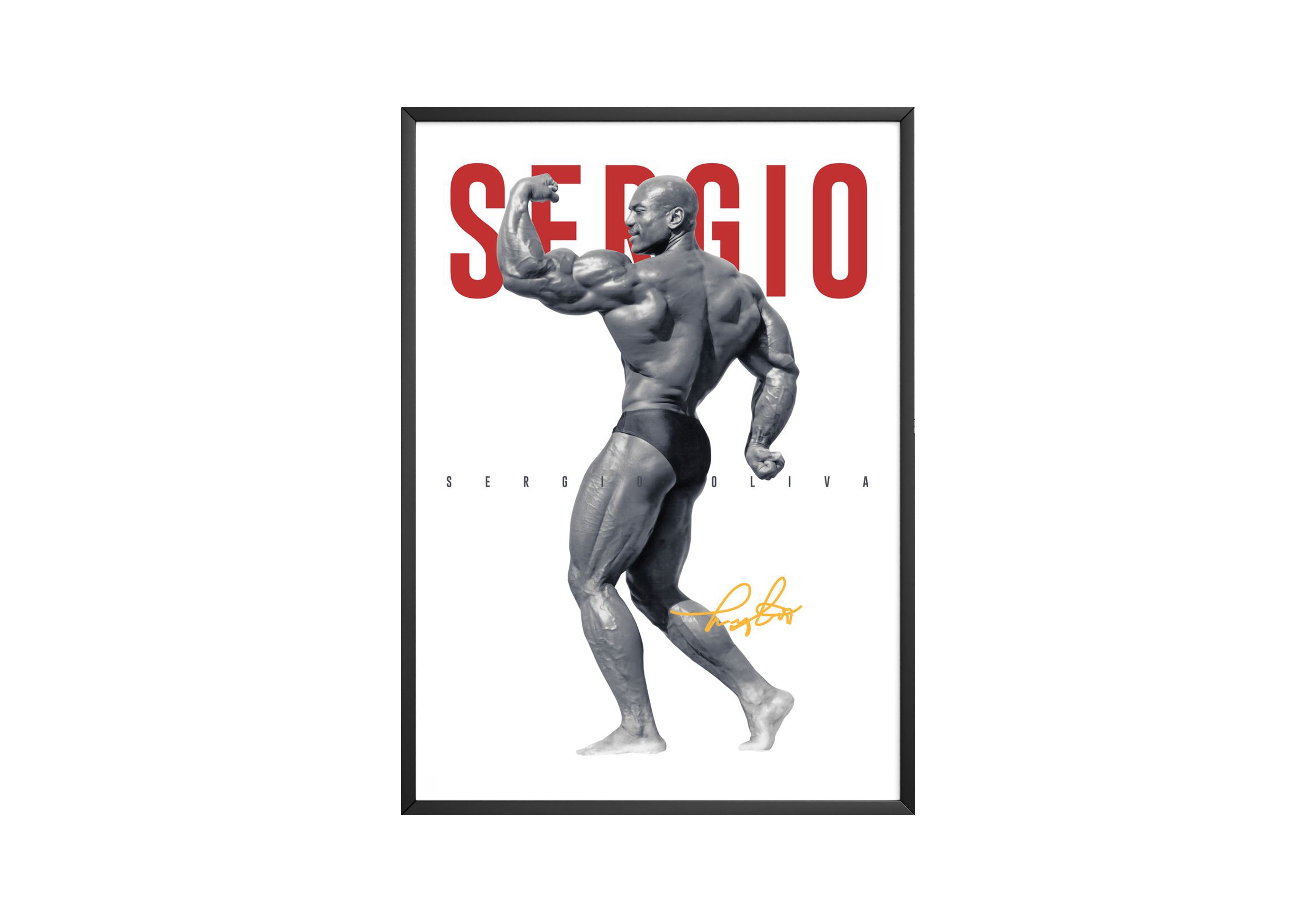 Sergio Oliva 'Signature' Bodybuilding Poster | Hype Posters
