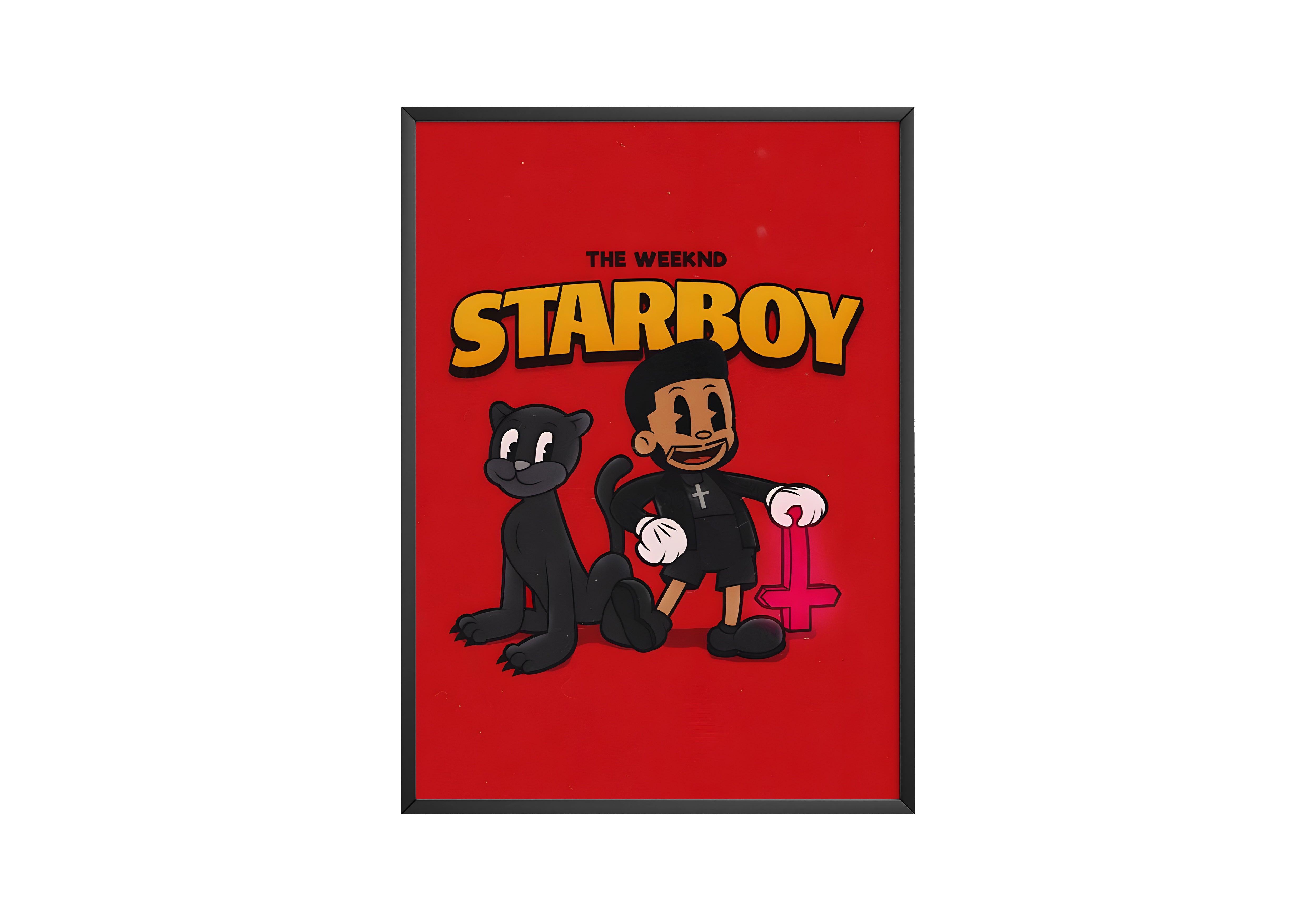 The Weeknd 'Starboy' Cartoon Poster | Hype Posters