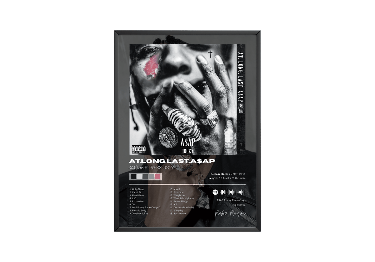 Asap Rocky 'At Long Last' Album Poster - Posters, Prints & Wall Art | HYPE Posters