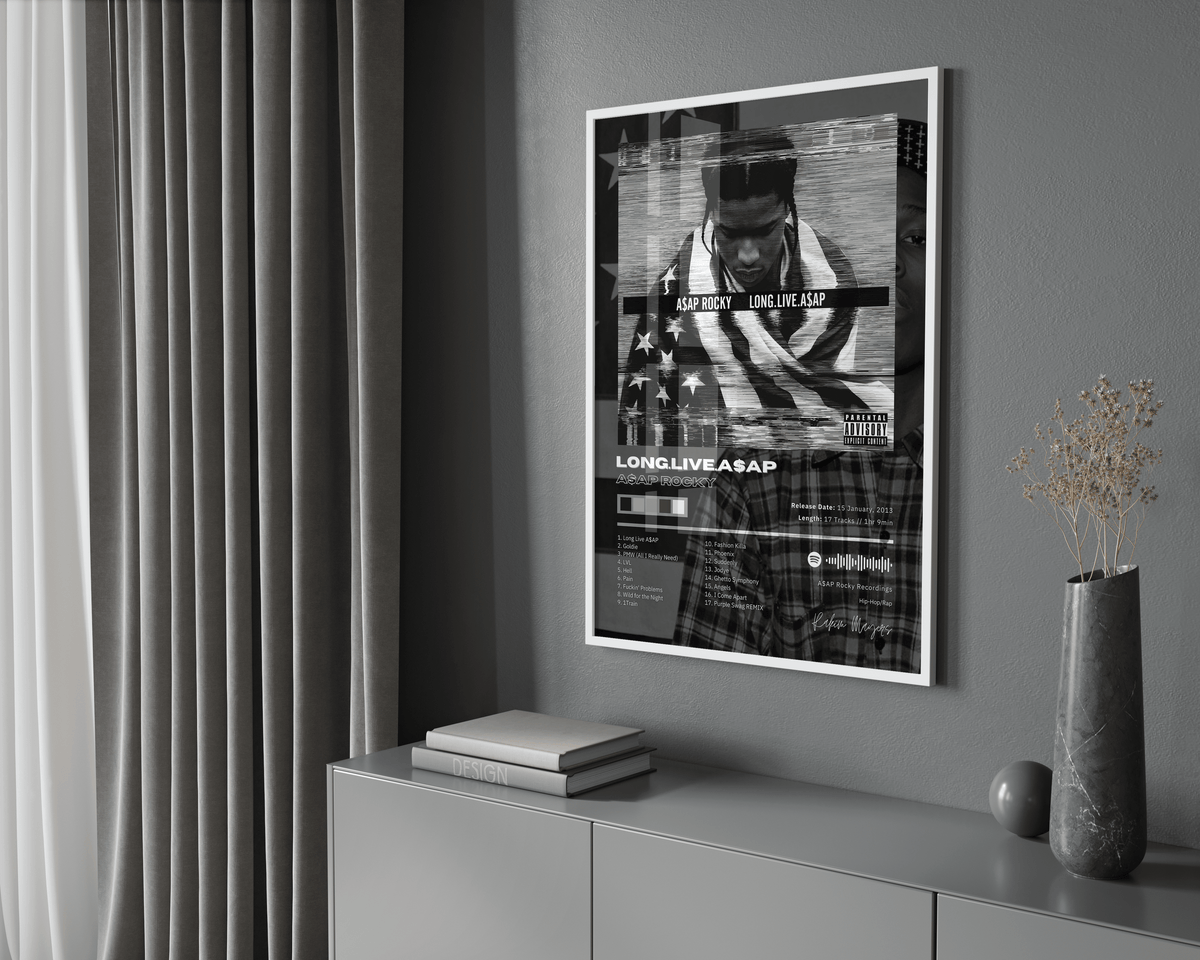 Asap Rocky 'Long Live A$ap' Album Poster - Posters, Prints & Wall Art | HYPE Posters